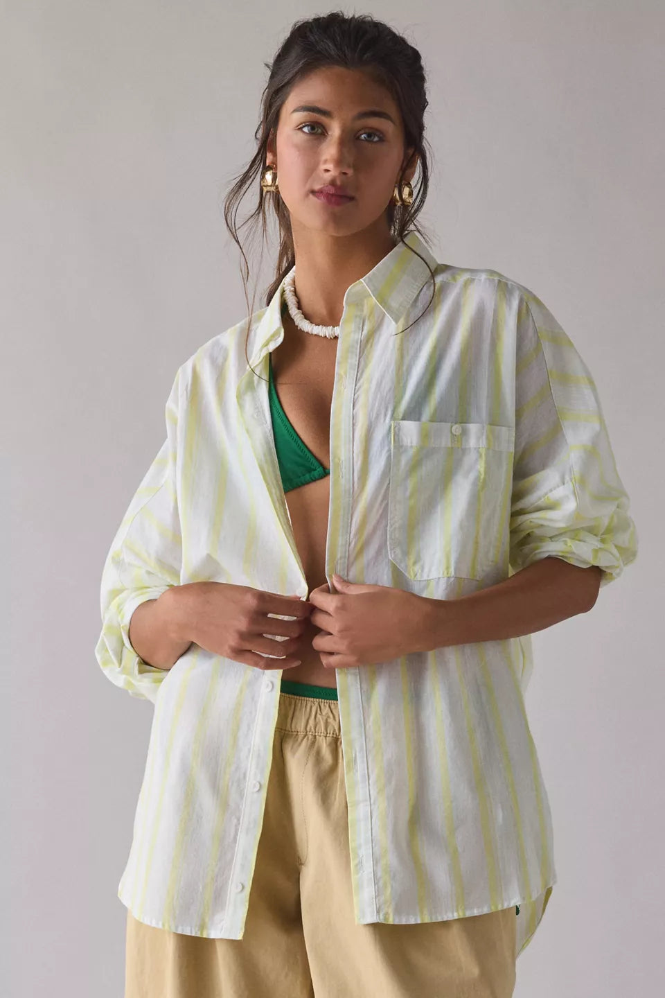 Women's Alex Breezy Cotton Oversized Button-Down Shirt