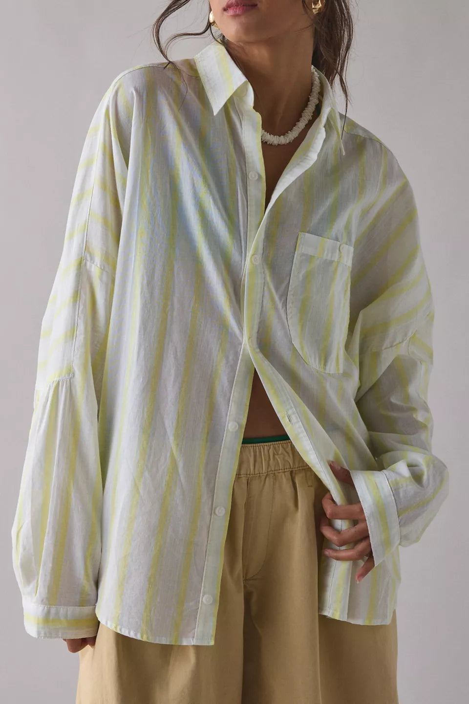 Women's Alex Breezy Cotton Oversized Button-Down Shirt