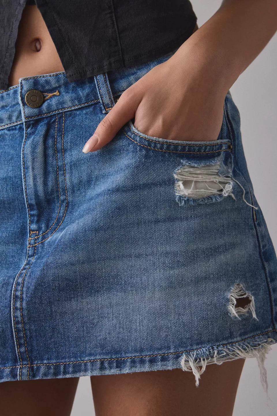 Women's Onna Denim Micro Mini Skirt