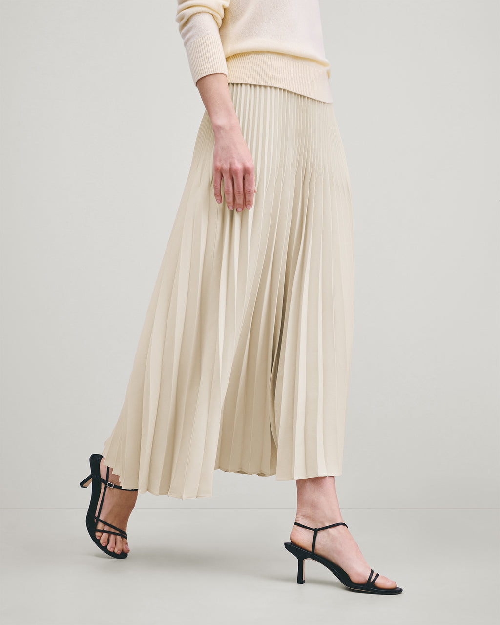 Quince Women's Pleated Matte Midi Skirt