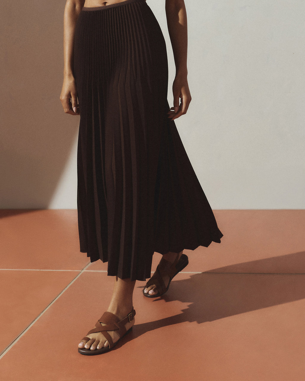 Quince Women's Pleated Matte Midi Skirt