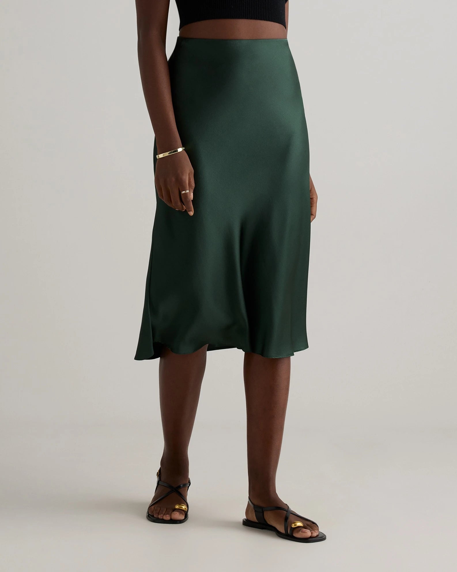Quince Women's 100% Washable Silk Midi Skirt