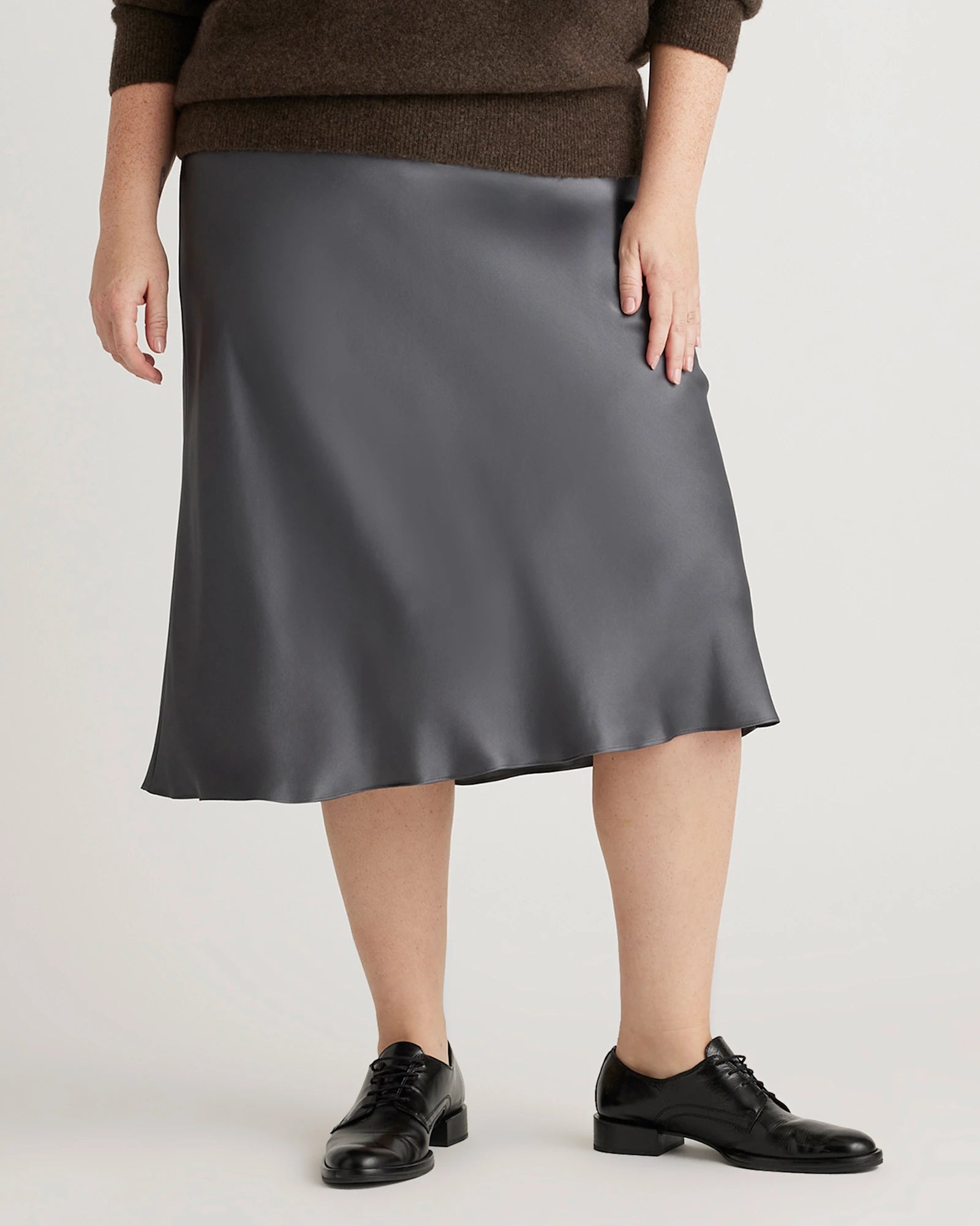 Quince Women's 100% Washable Silk Midi Skirt