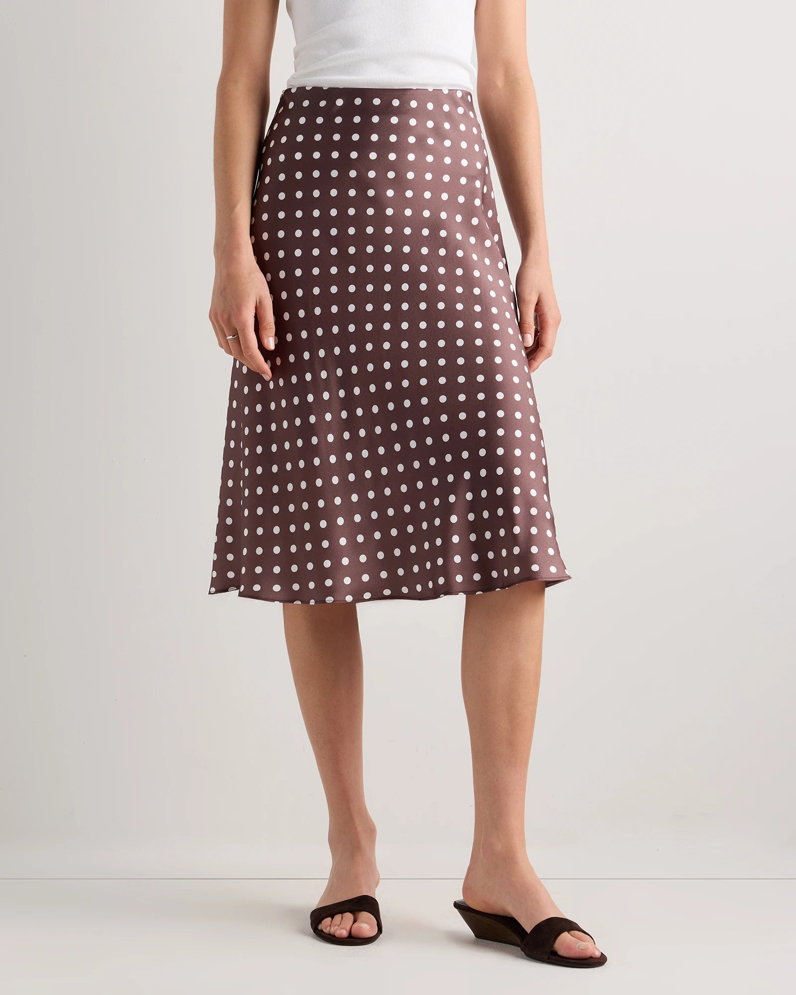 Quince Women's 100% Washable Silk Midi Skirt