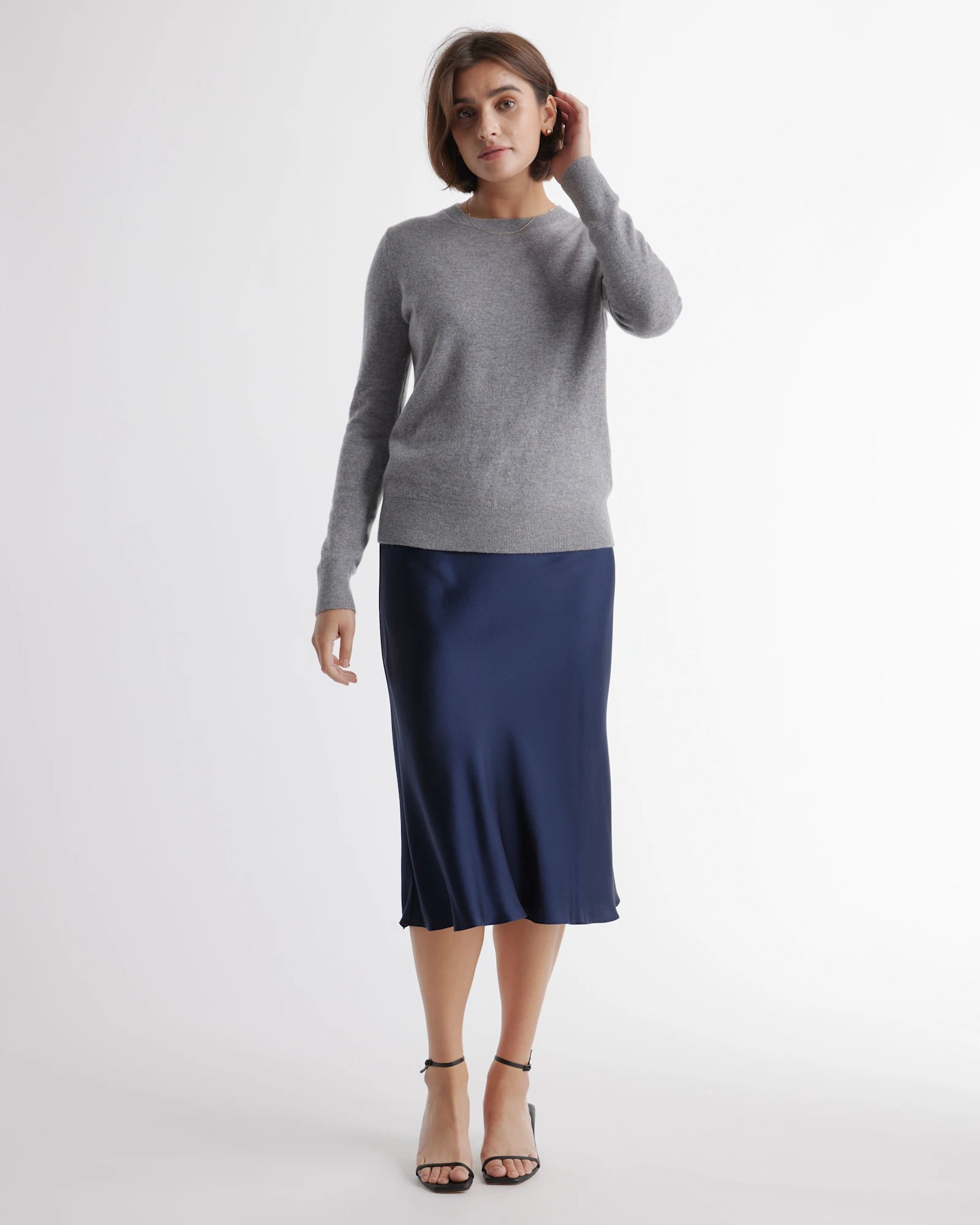 Quince Women's 100% Washable Silk Midi Skirt