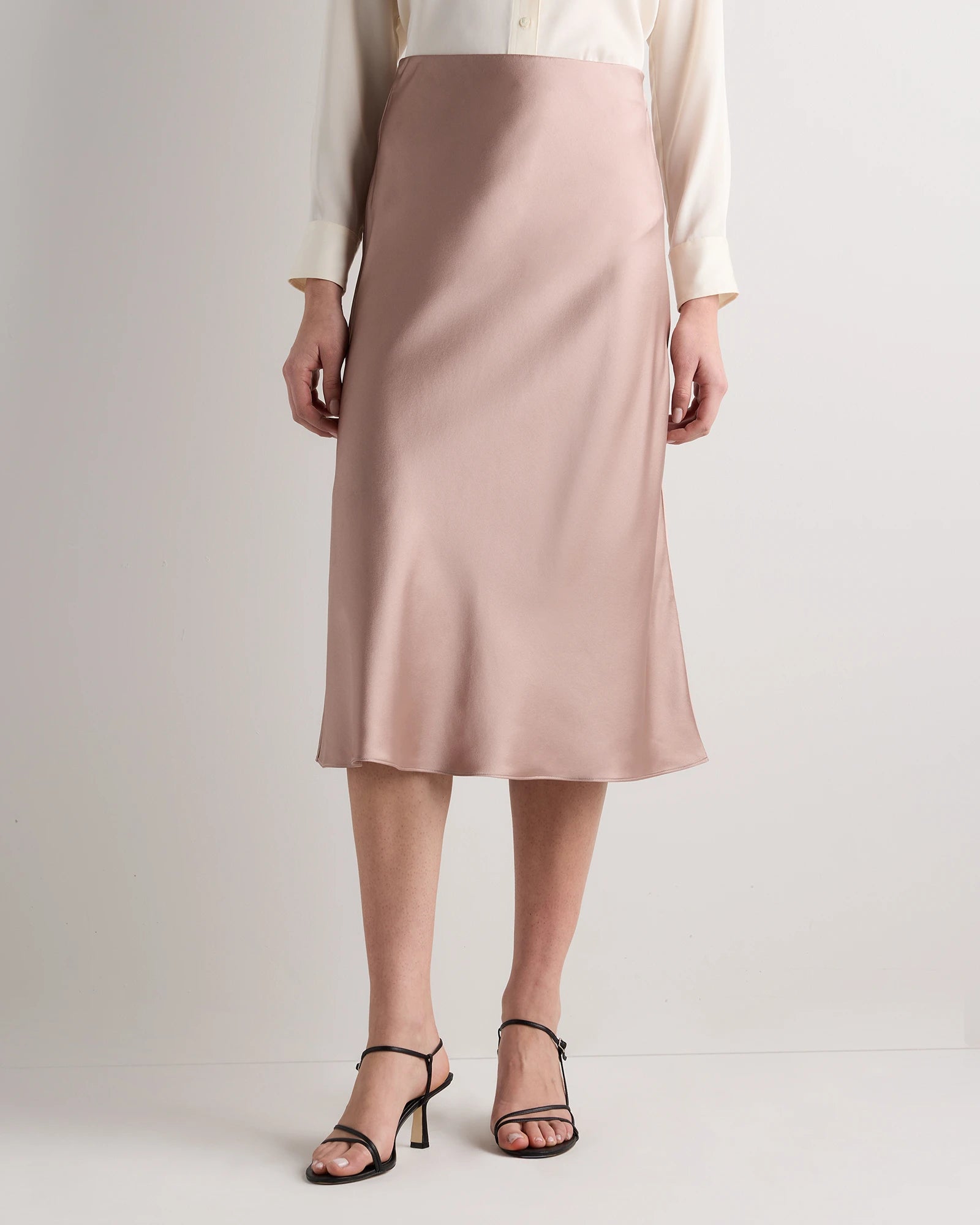 Quince Women's 100% Washable Silk Midi Skirt