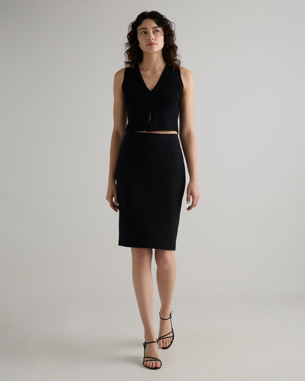 Quince Women's Ultra-Stretch Ponte Pencil Skirt