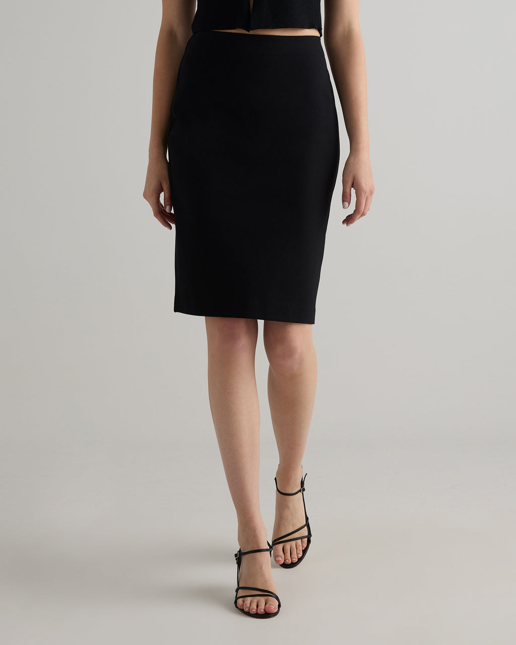 Quince Women's Ultra-Stretch Ponte Pencil Skirt