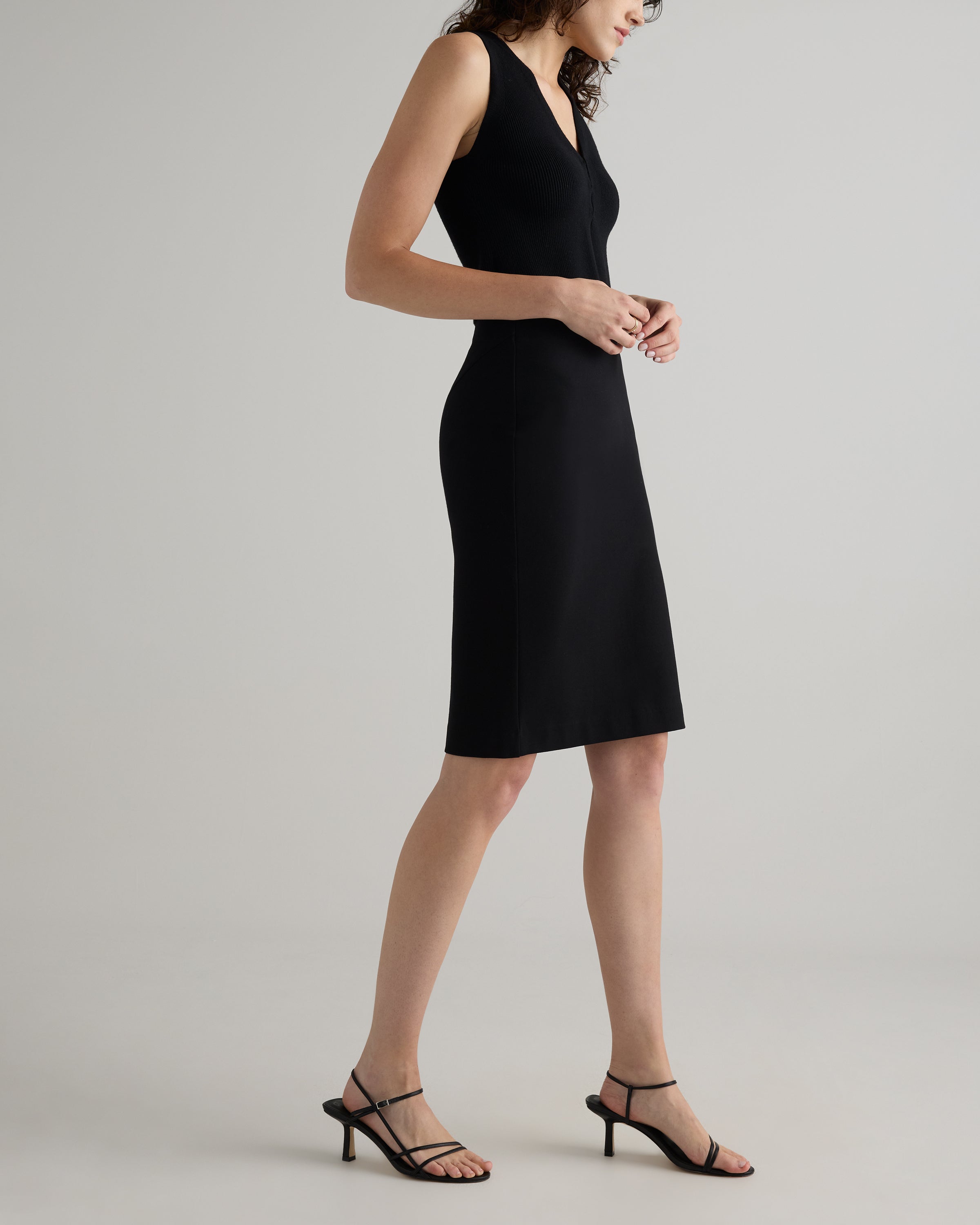 Quince Women's Ultra-Stretch Ponte Pencil Skirt