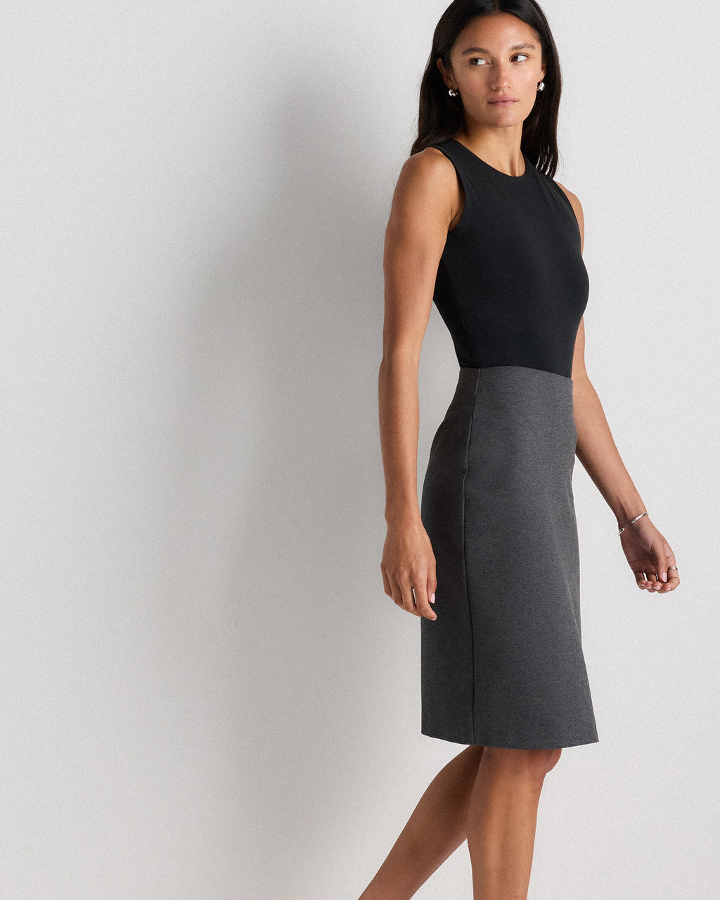 Quince Women's Ultra-Stretch Ponte Pencil Skirt
