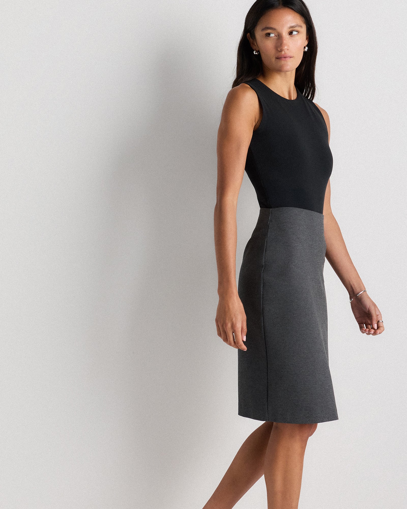 Quince Women's Ultra-Stretch Ponte Pencil Skirt