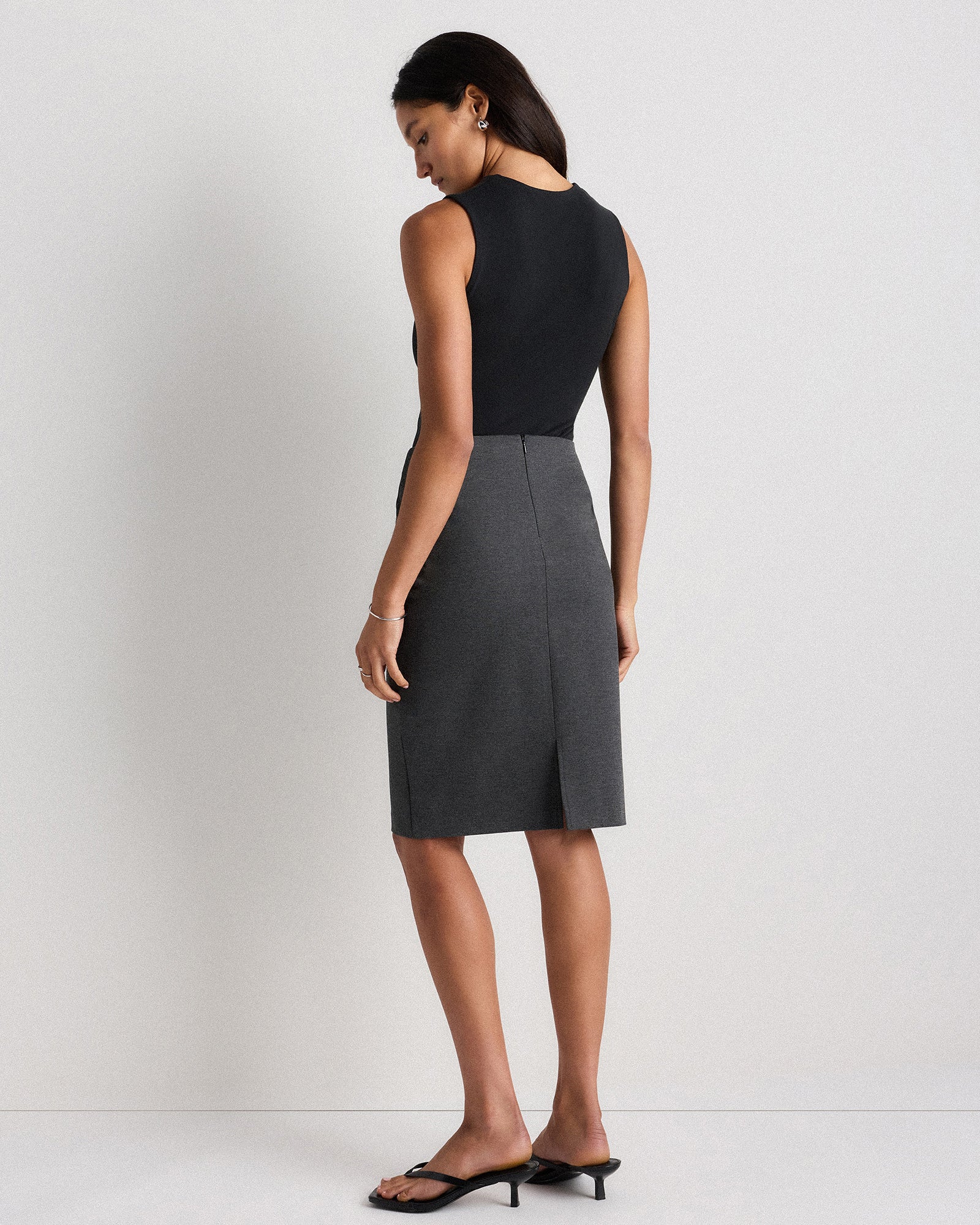 Quince Women's Ultra-Stretch Ponte Pencil Skirt
