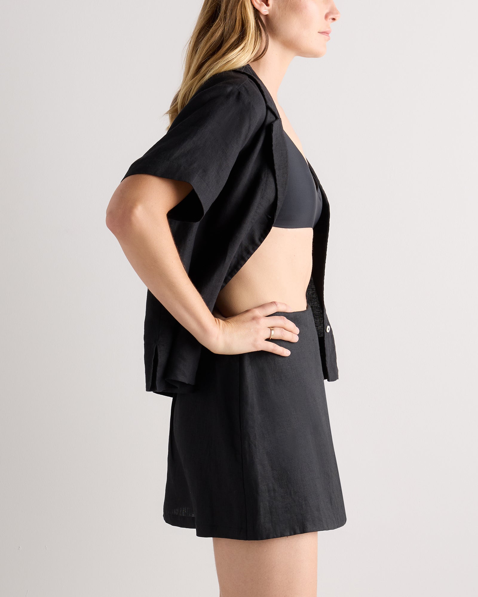 Quince Women's 100% European Linen Skort