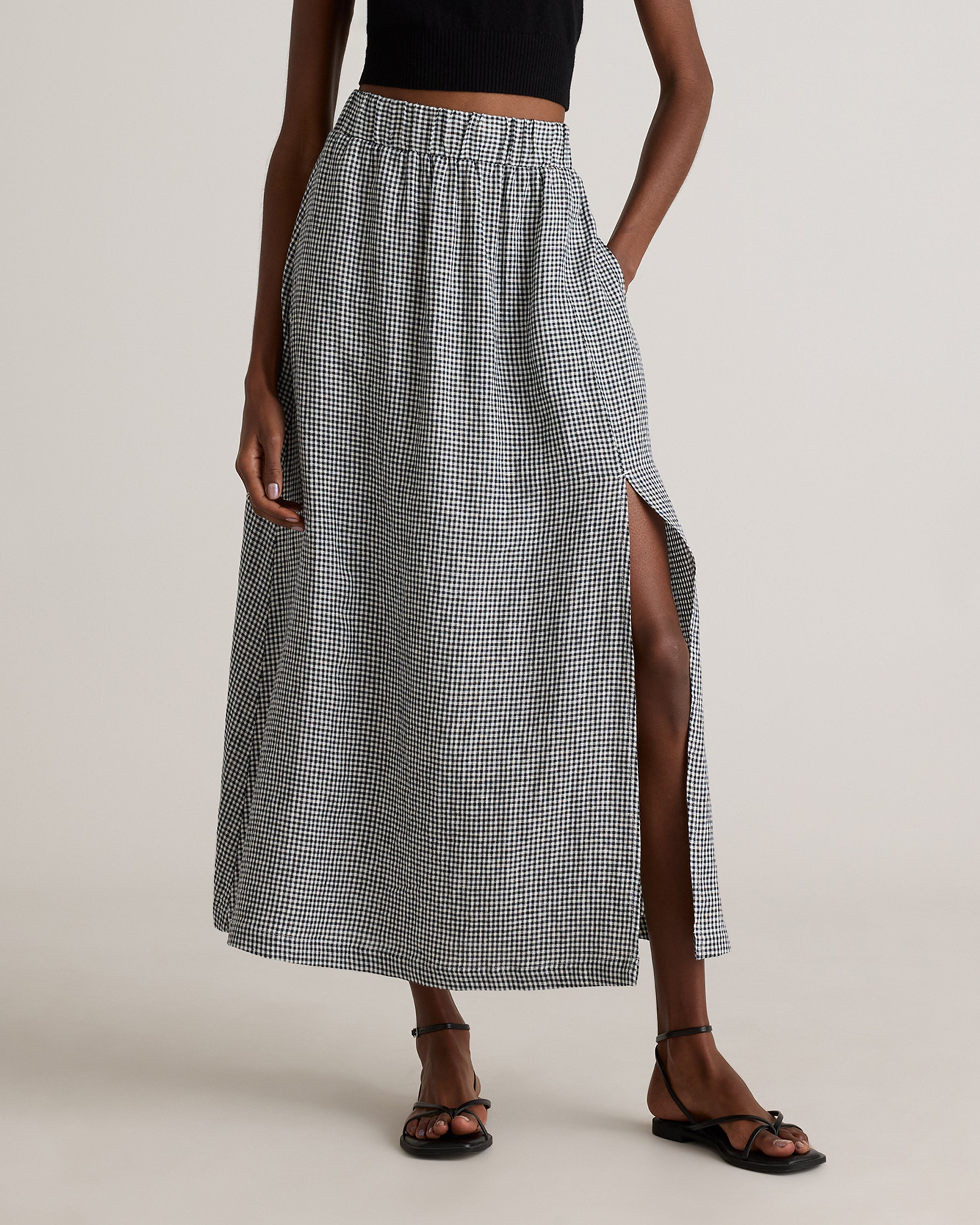 Quince Women's 100% European Linen Maxi Skirt