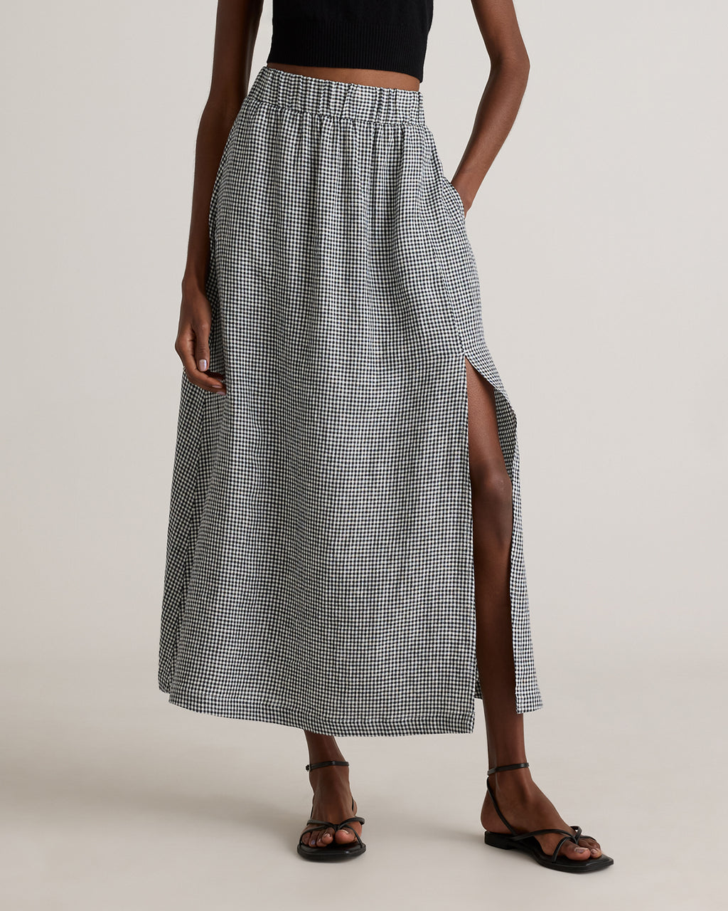 Quince Women's 100% European Linen Maxi Skirt