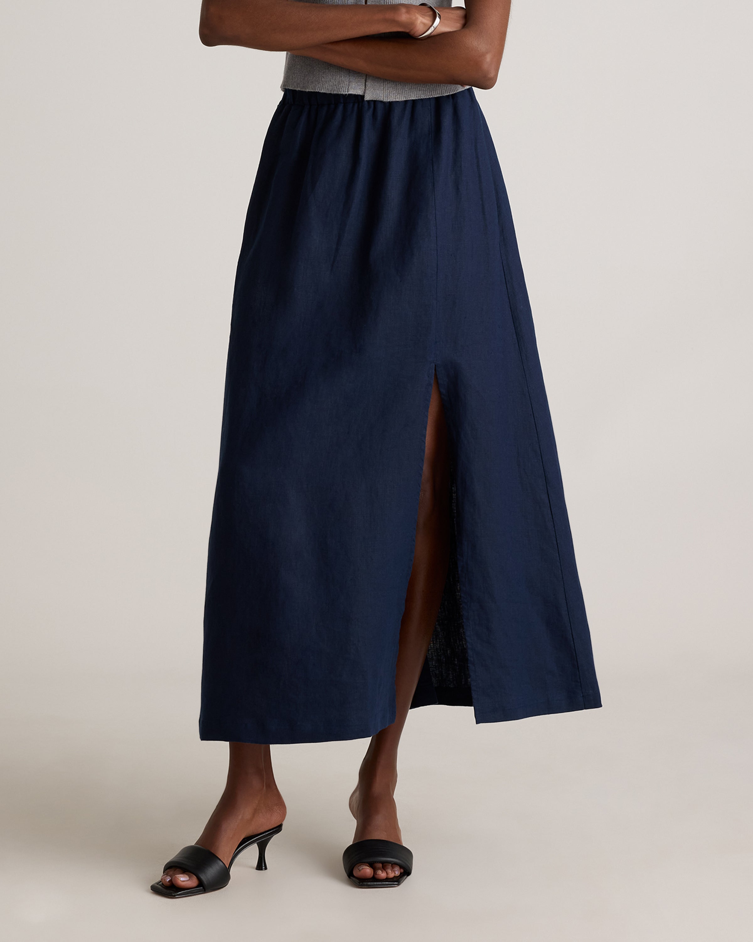 Quince Women's 100% European Linen Maxi Skirt