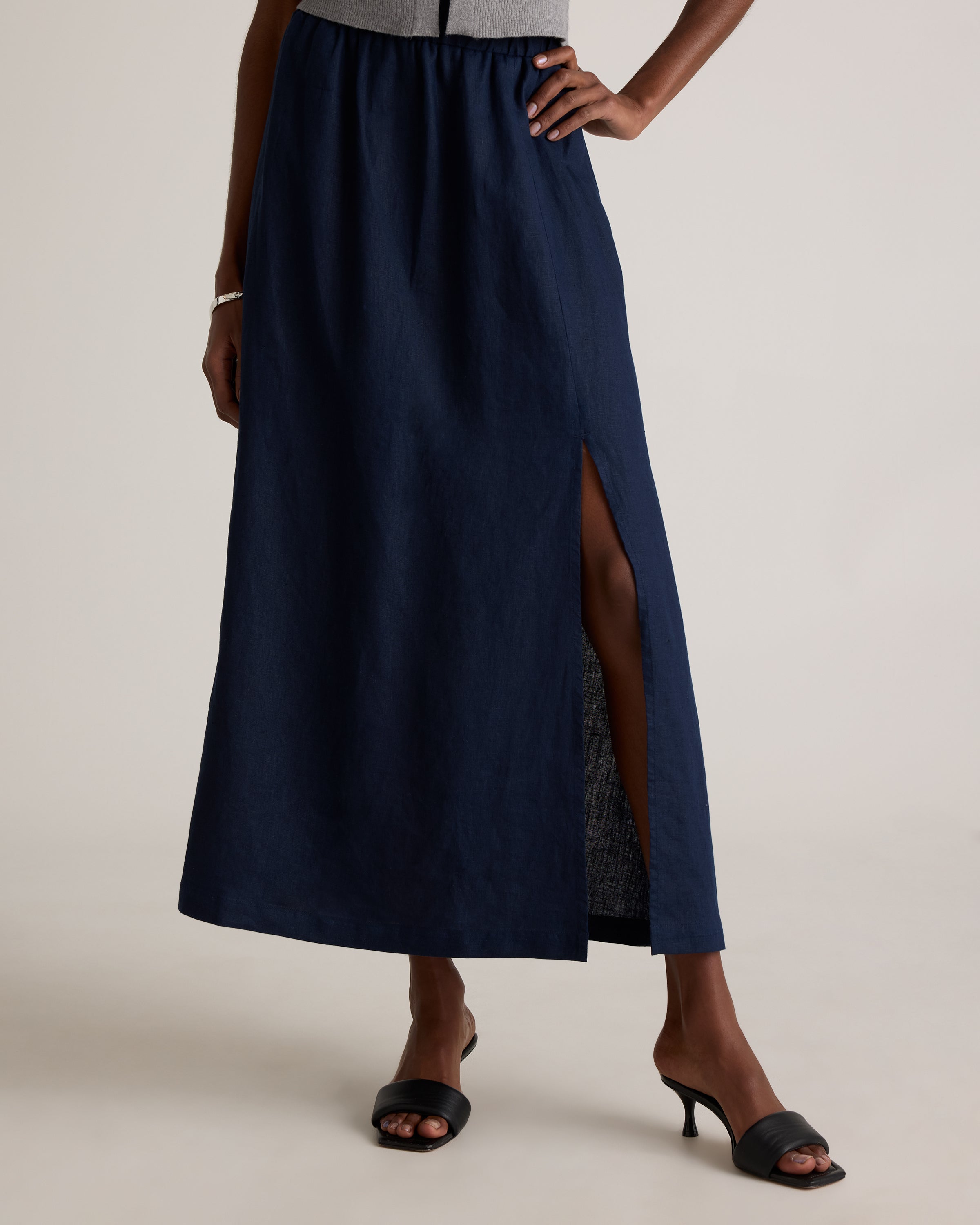 Quince Women's 100% European Linen Maxi Skirt