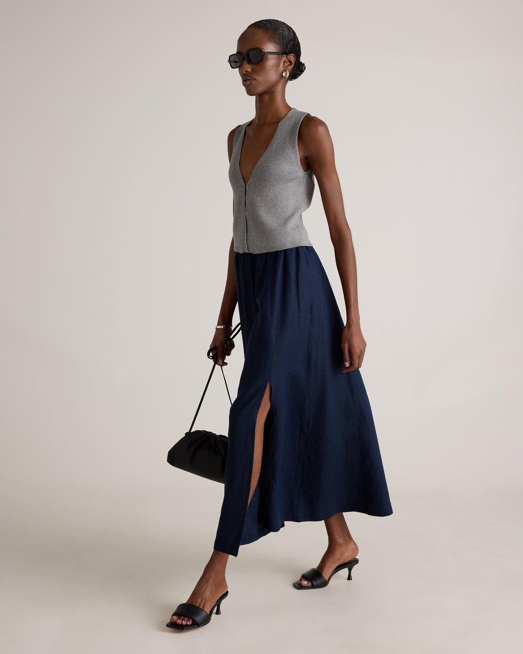 Quince Women's 100% European Linen Maxi Skirt