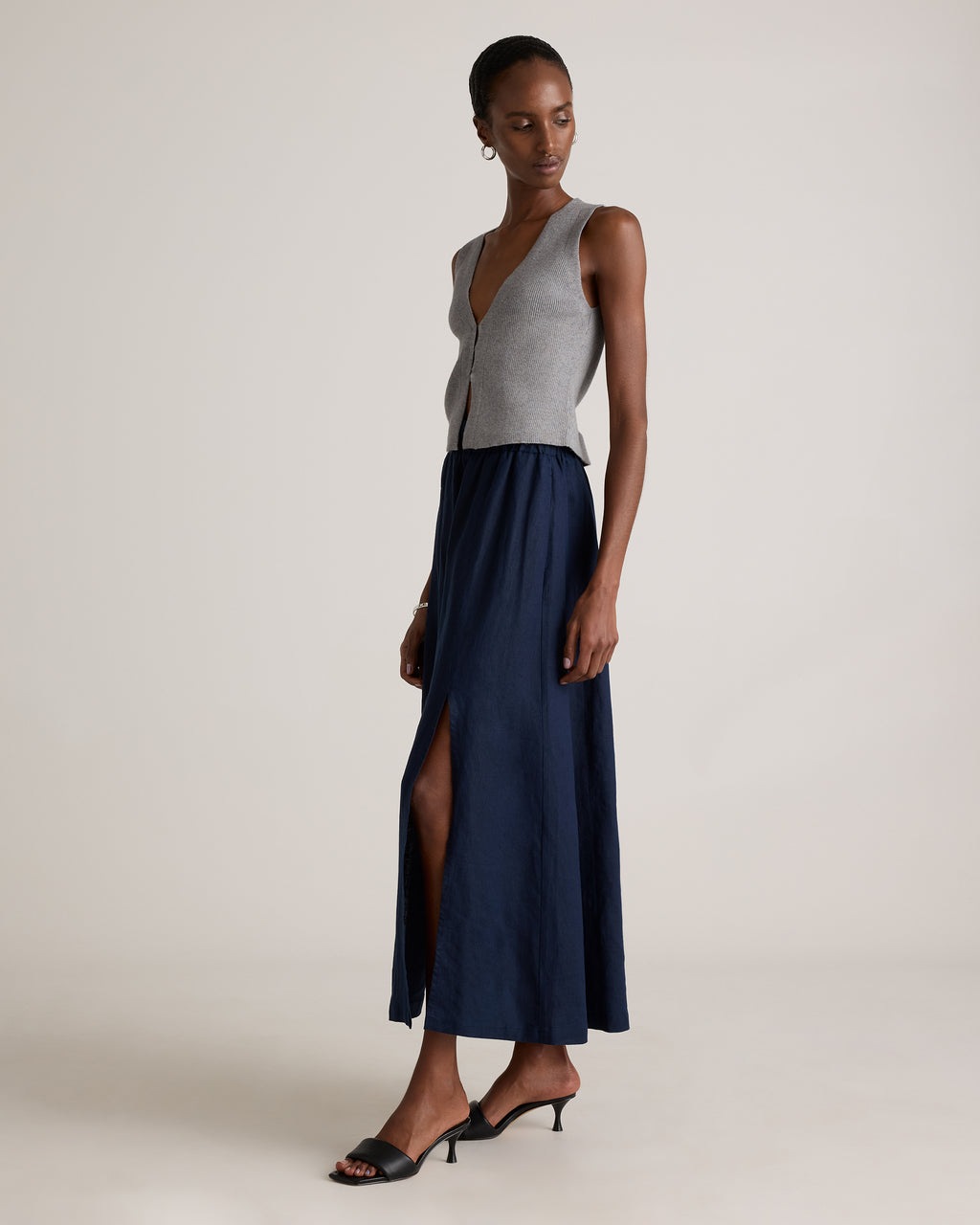 Quince Women's 100% European Linen Maxi Skirt