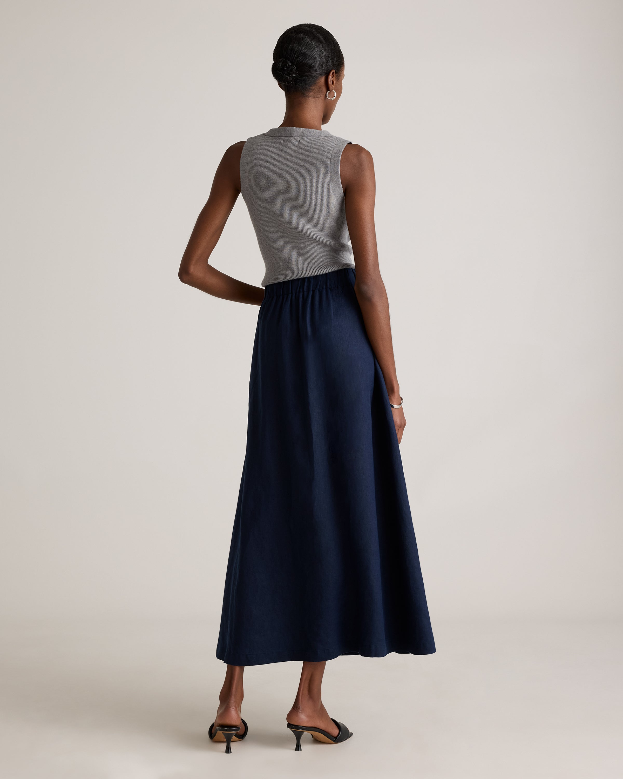 Quince Women's 100% European Linen Maxi Skirt