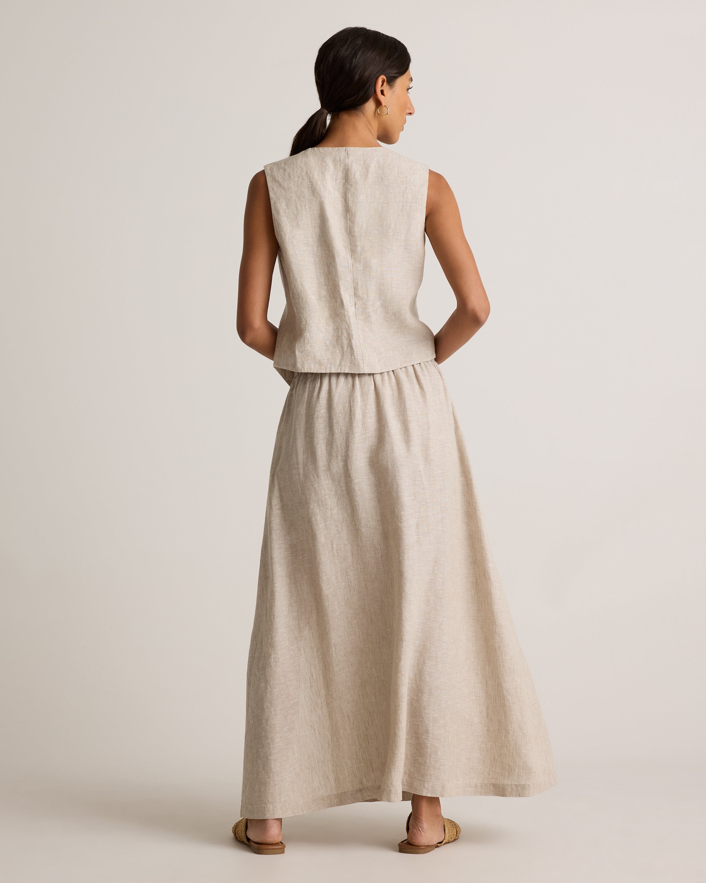 Quince Women's 100% European Linen Maxi Skirt