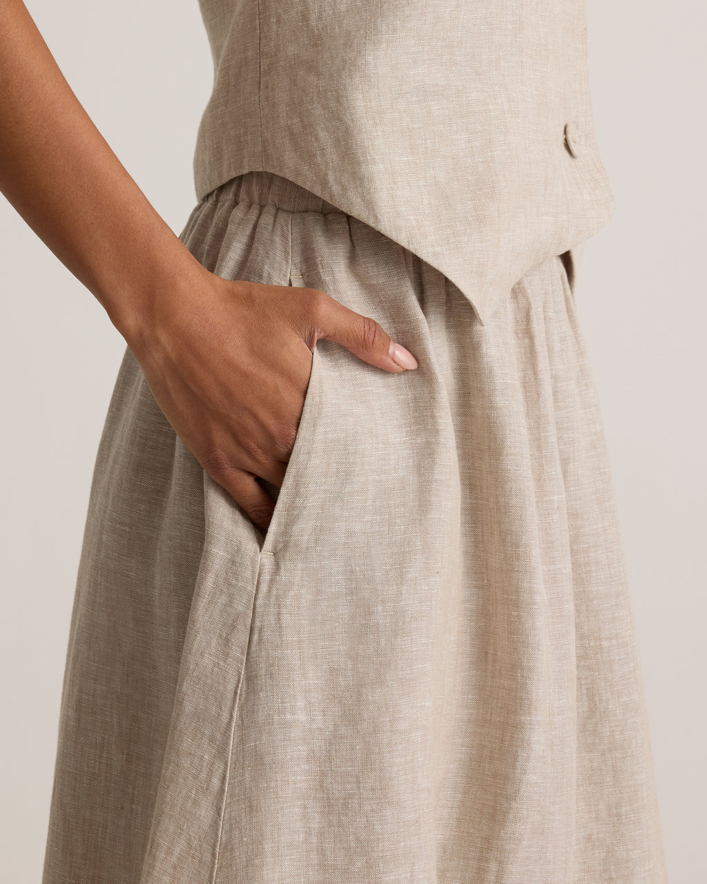 Quince Women's 100% European Linen Maxi Skirt