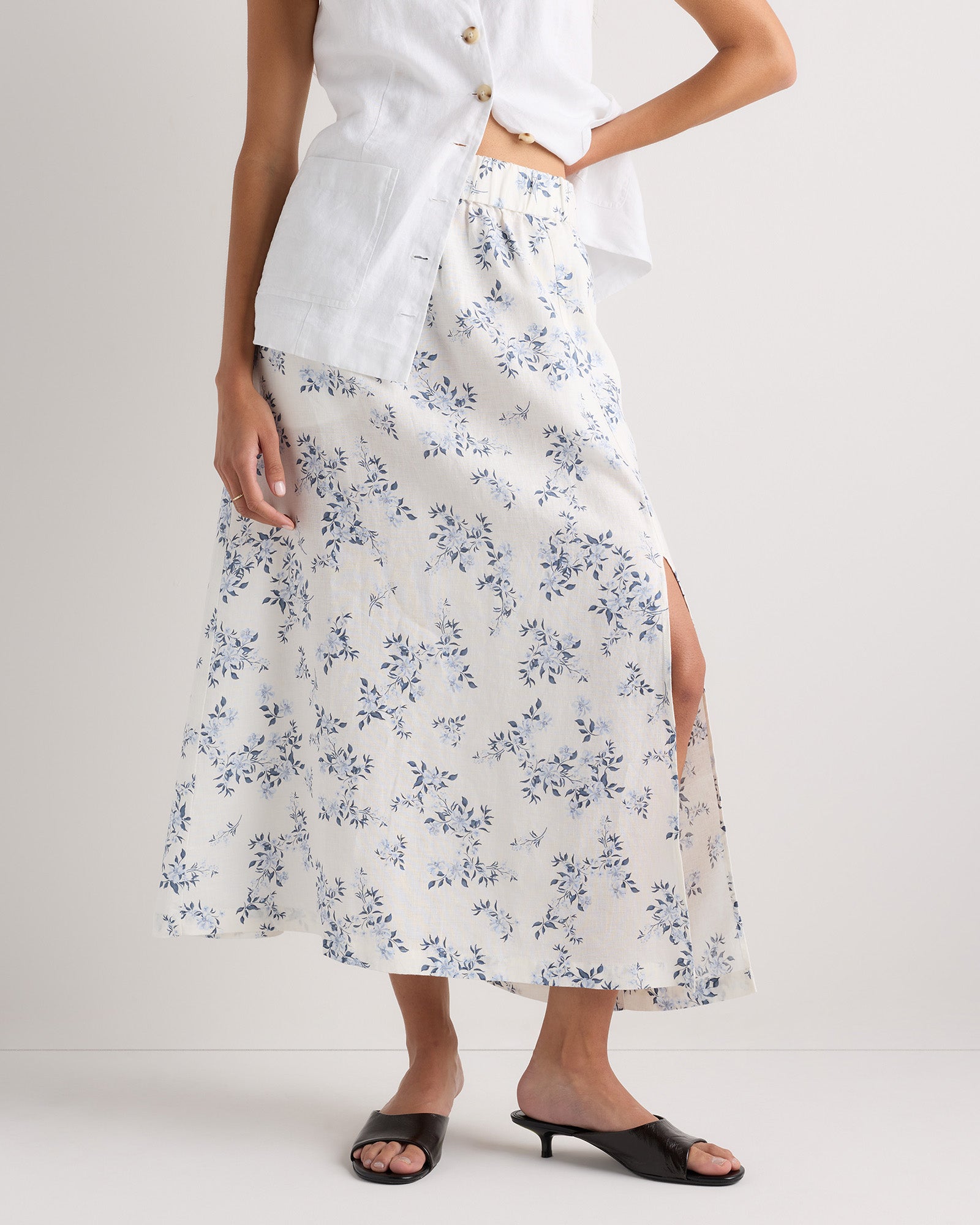 Quince Women's 100% European Linen Maxi Skirt