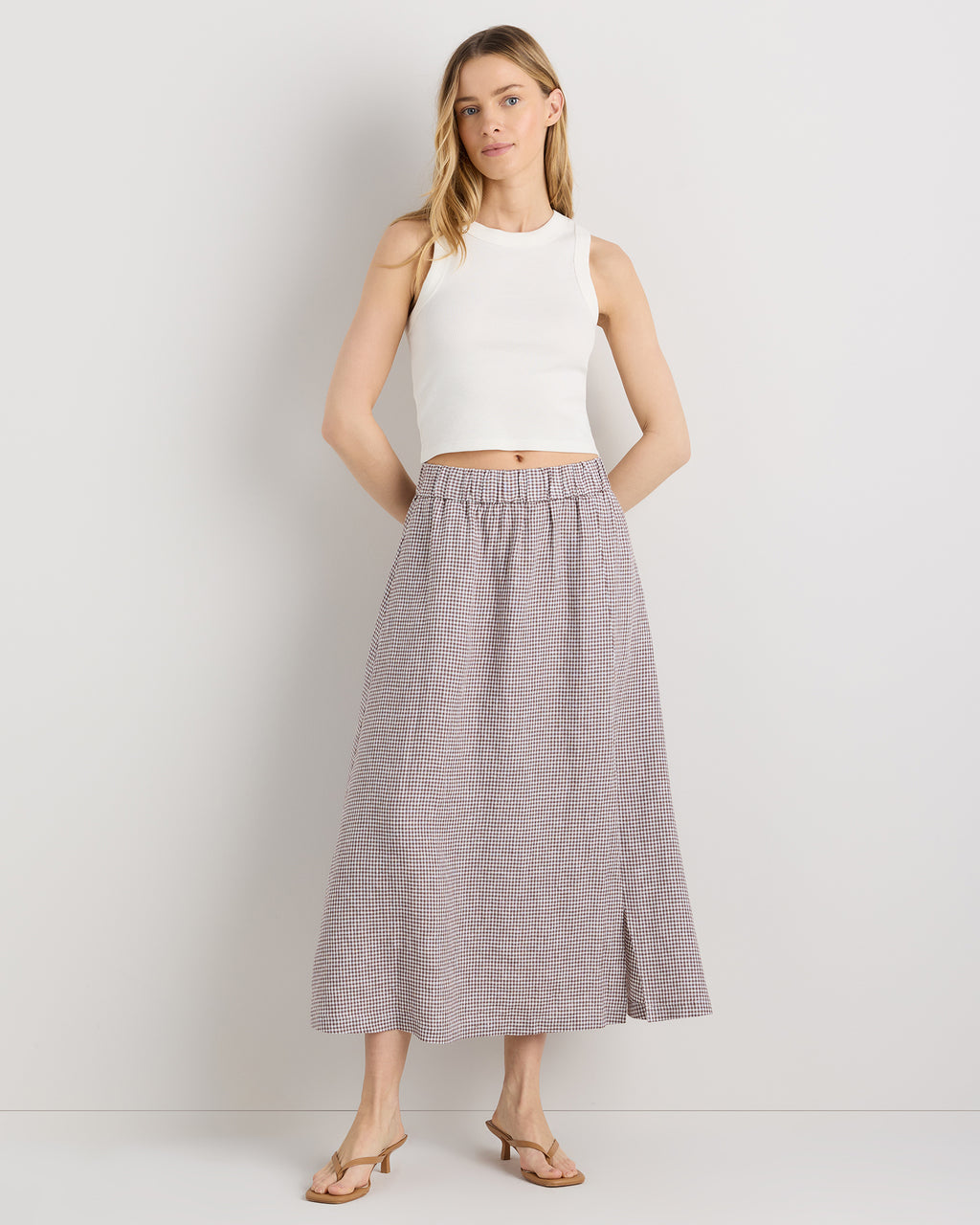Quince Women's 100% European Linen Maxi Skirt