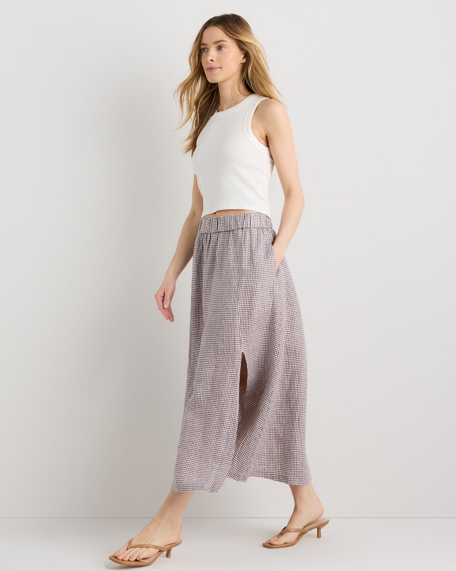 Quince Women's 100% European Linen Maxi Skirt