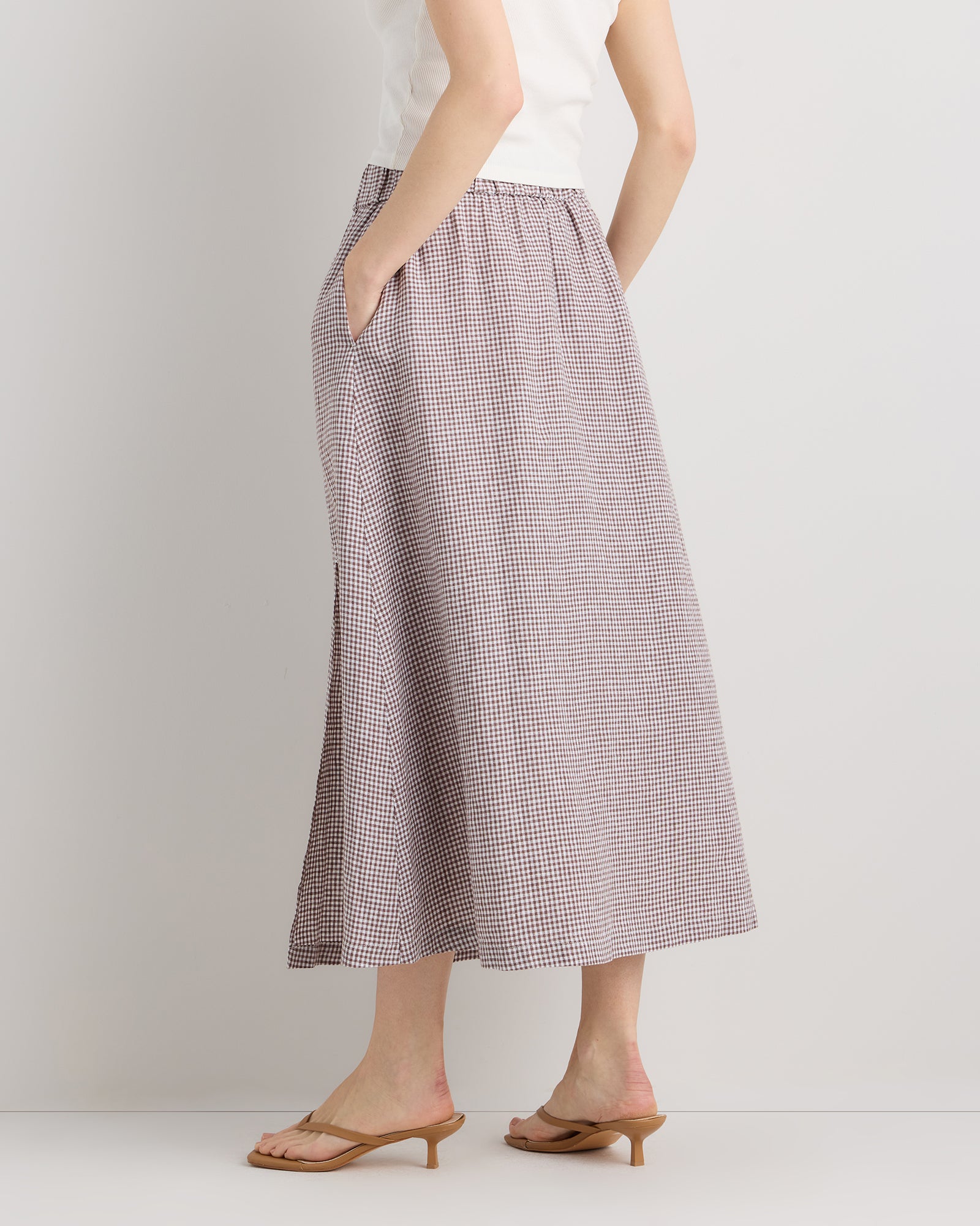 Quince Women's 100% European Linen Maxi Skirt