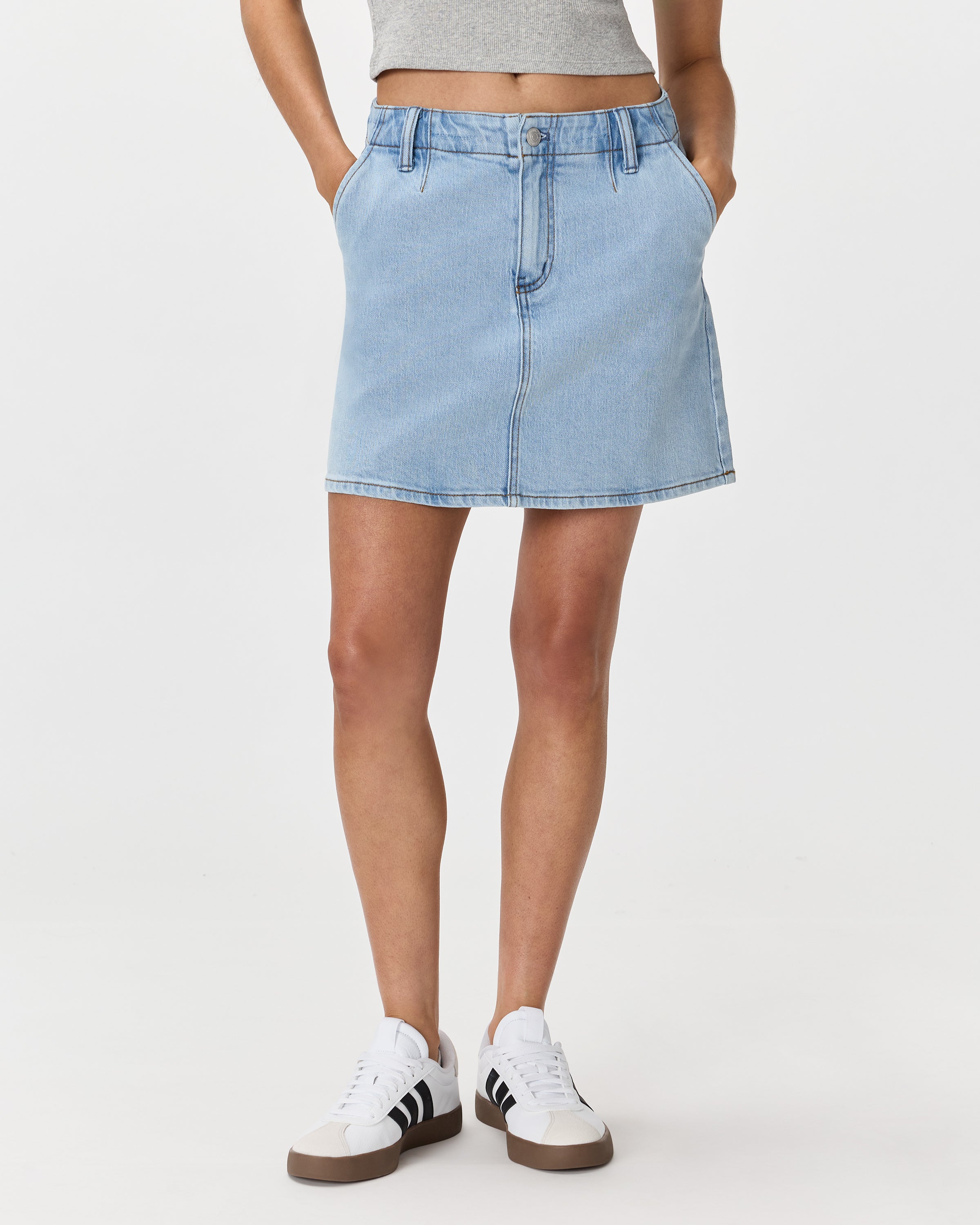 Quince Women's Stretch Denim Mini Skirt