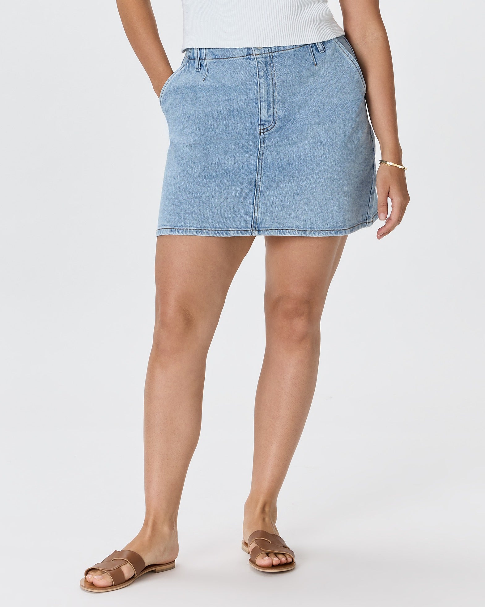 Quince Women's Stretch Denim Mini Skirt