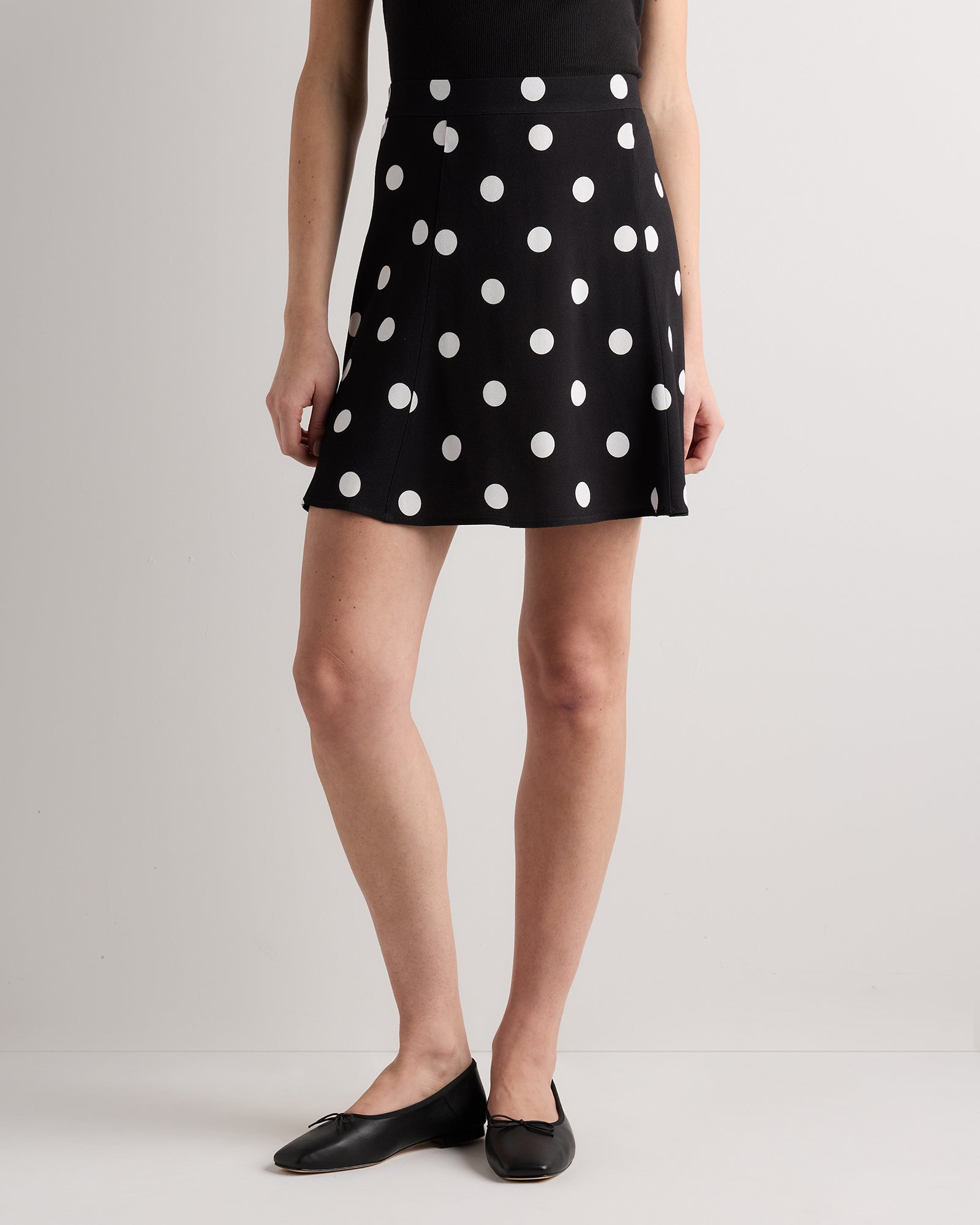 Quince Women's Lightweight Crepe A-Line Mini Skirt