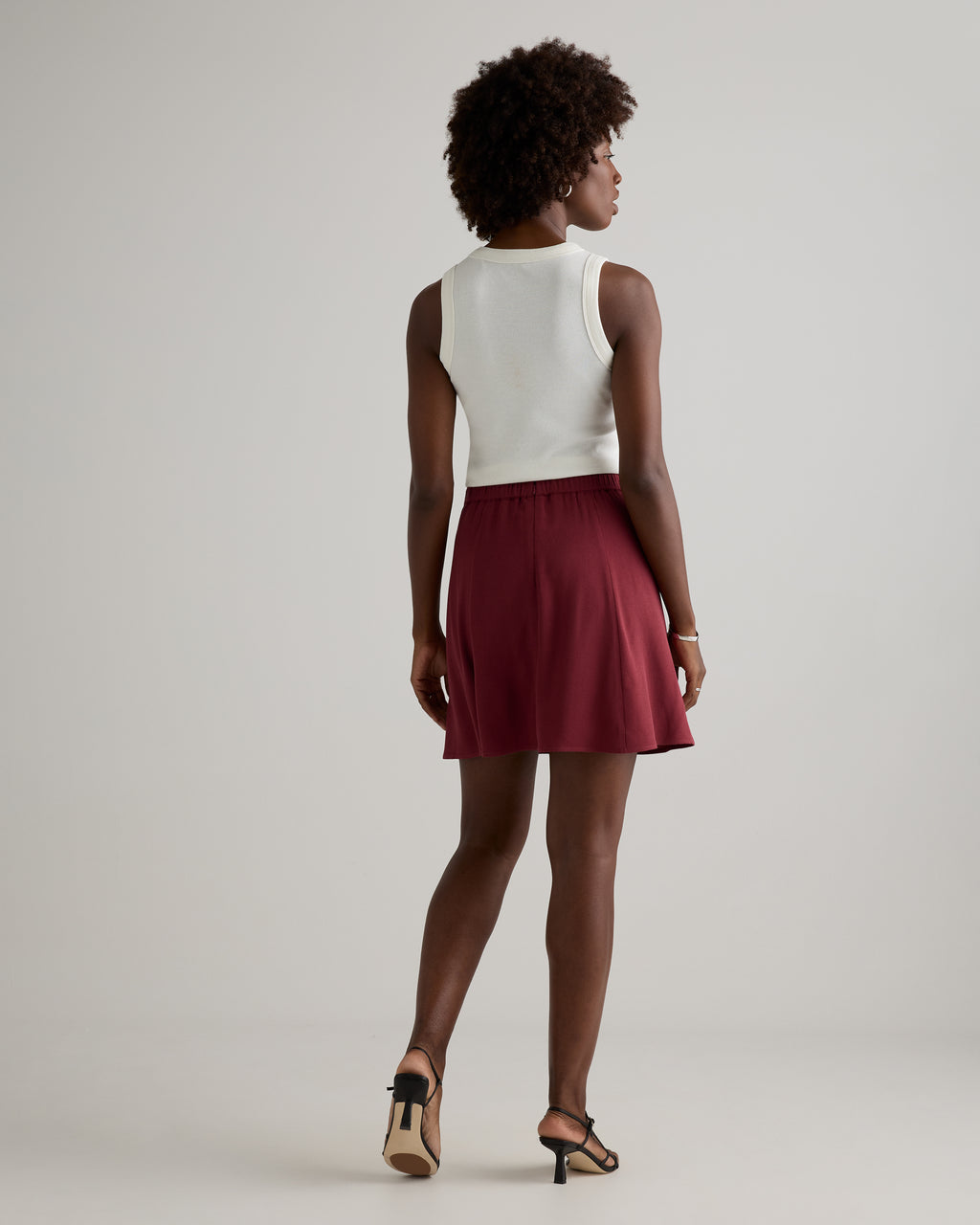 Quince Women's Lightweight Crepe A-Line Mini Skirt