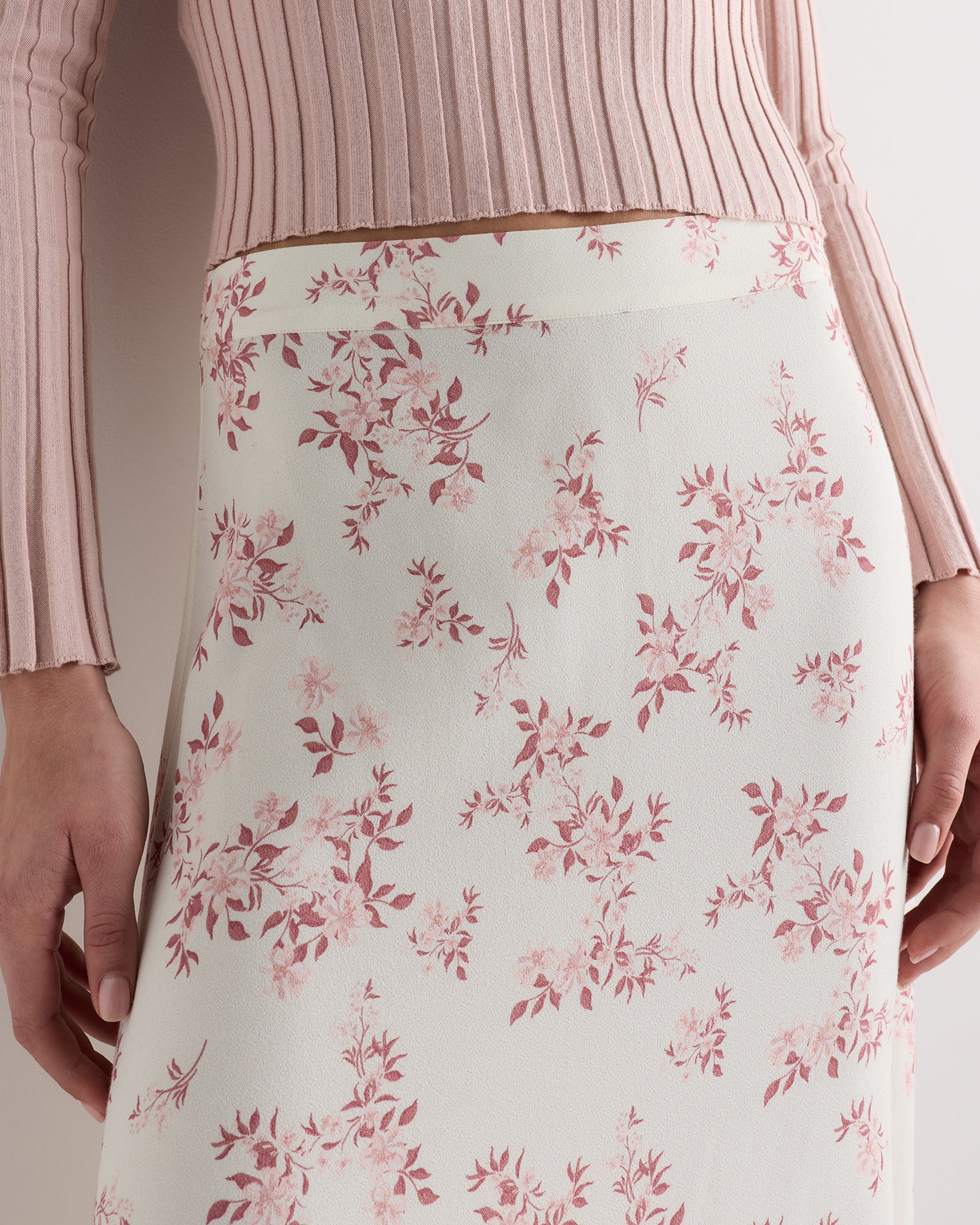 Quince Women's Lightweight Crepe Slip Midi Skirt