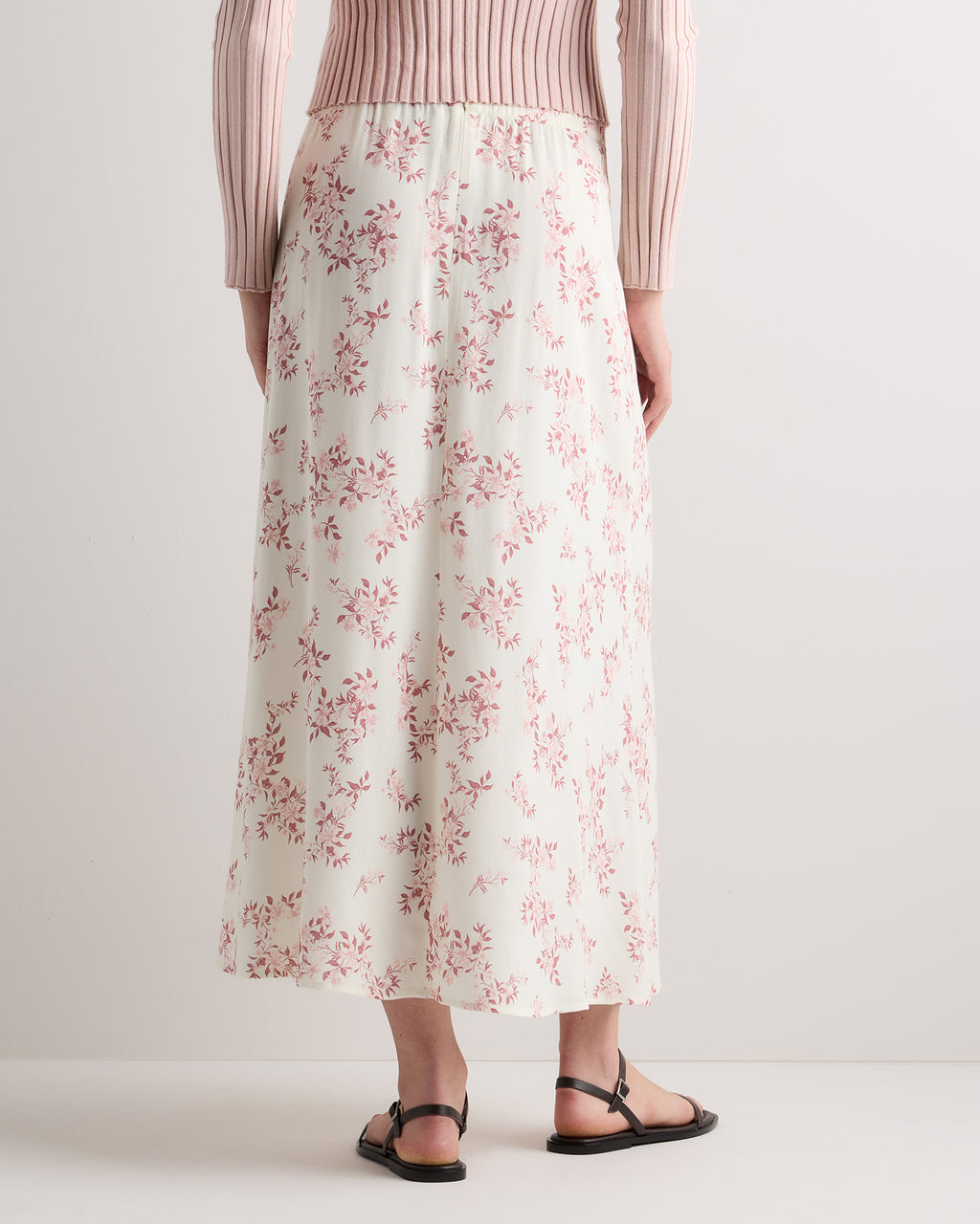 Quince Women's Lightweight Crepe Slip Midi Skirt