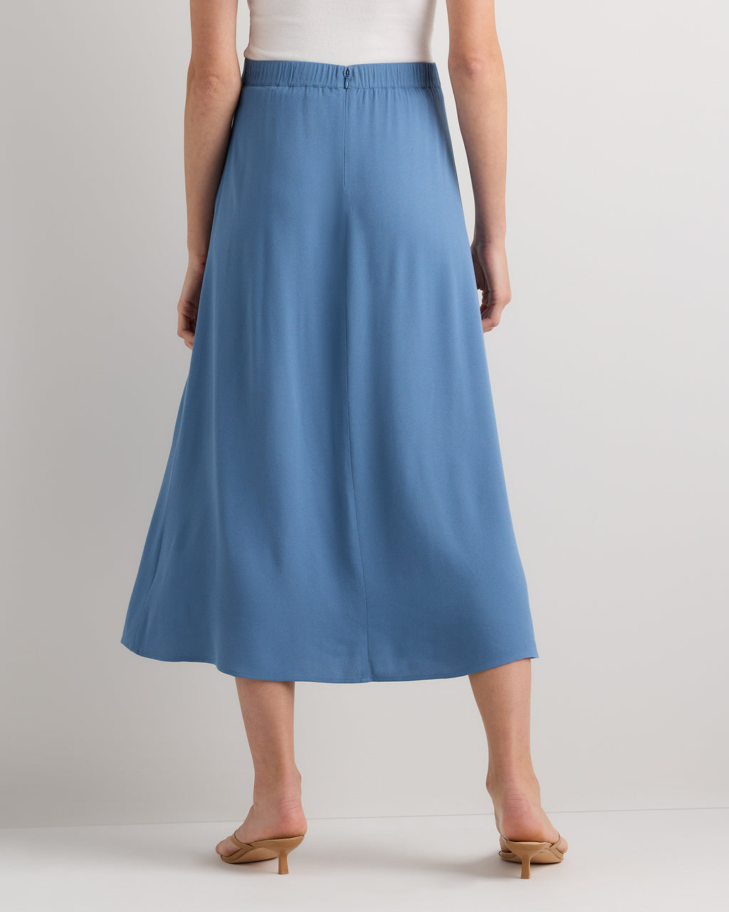 Quince Women's Lightweight Crepe Slip Midi Skirt