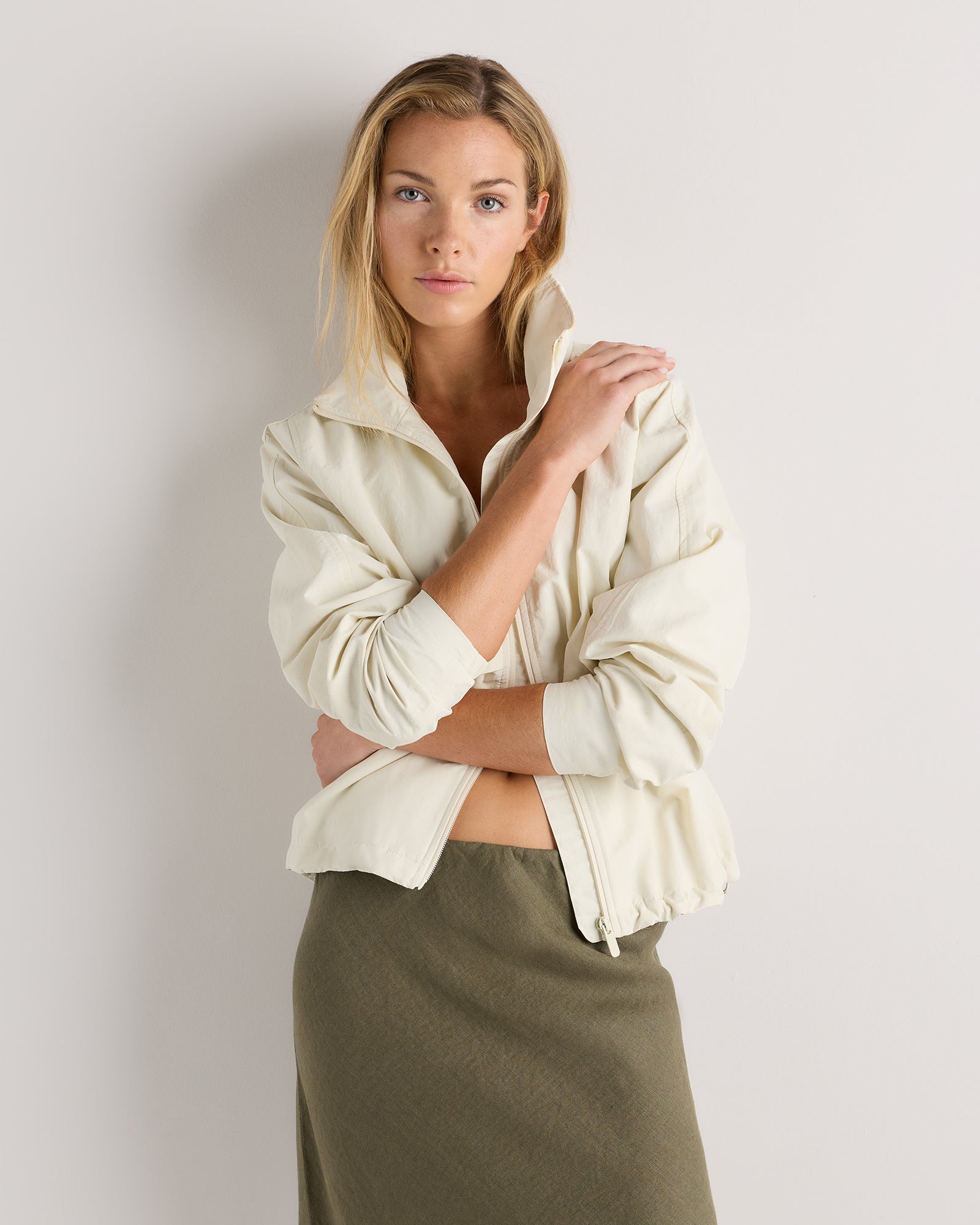 Quince Women's 100% European Linen Midi Slip Skirt