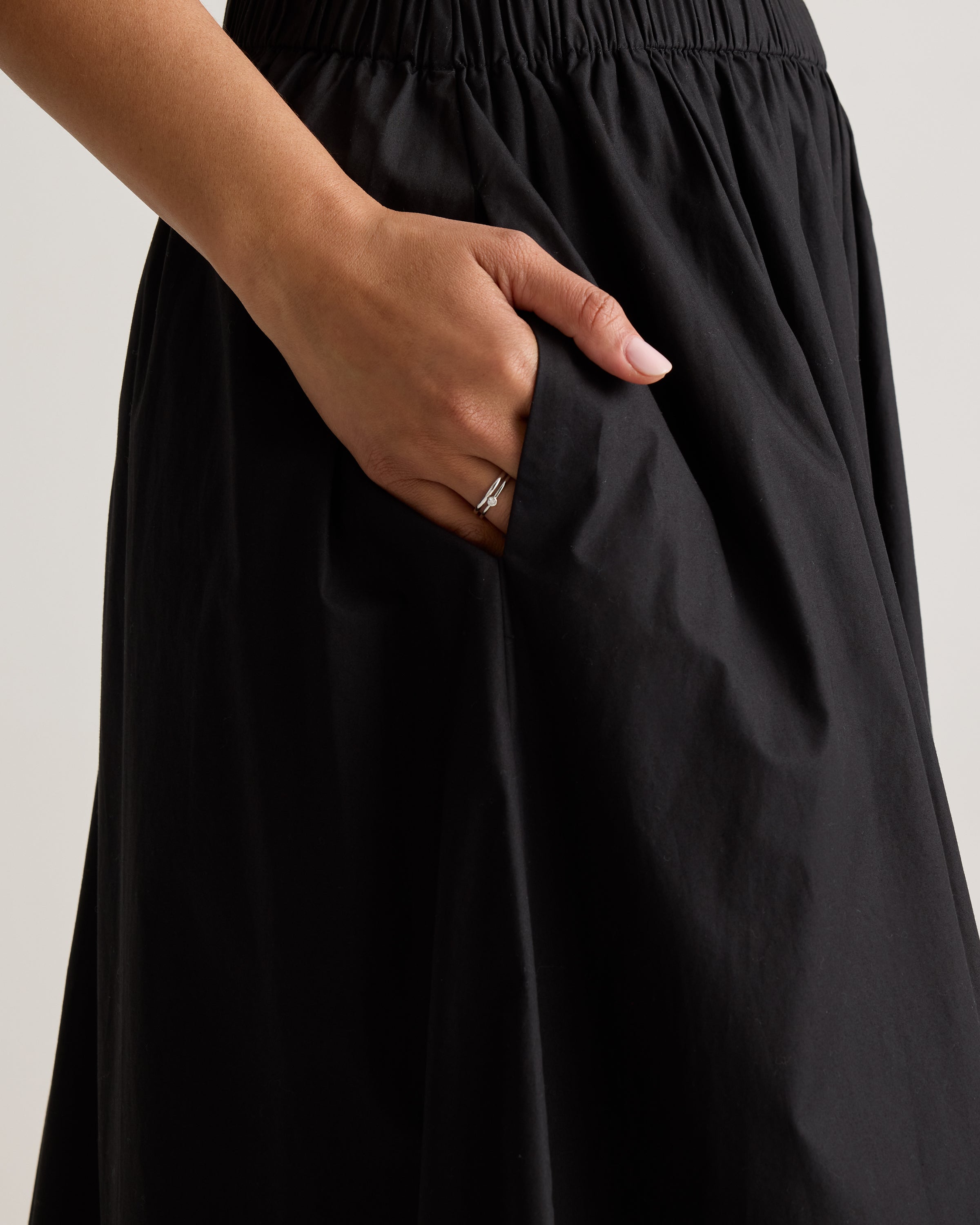 Quince Women's 100% Organic Cotton Poplin A-Line Maxi Skirt