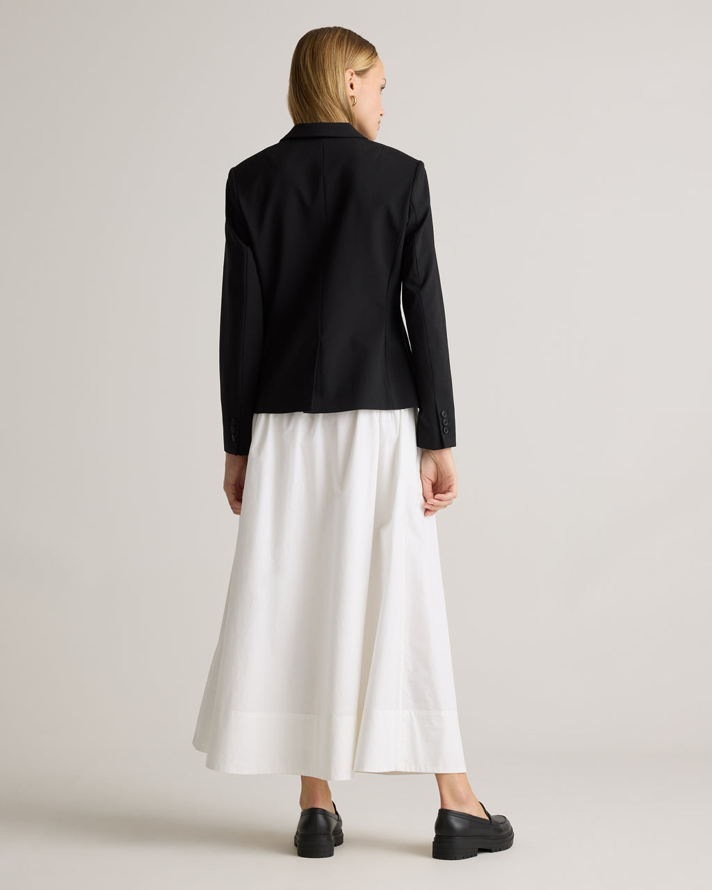 Quince Women's 100% Organic Cotton Poplin A-Line Maxi Skirt
