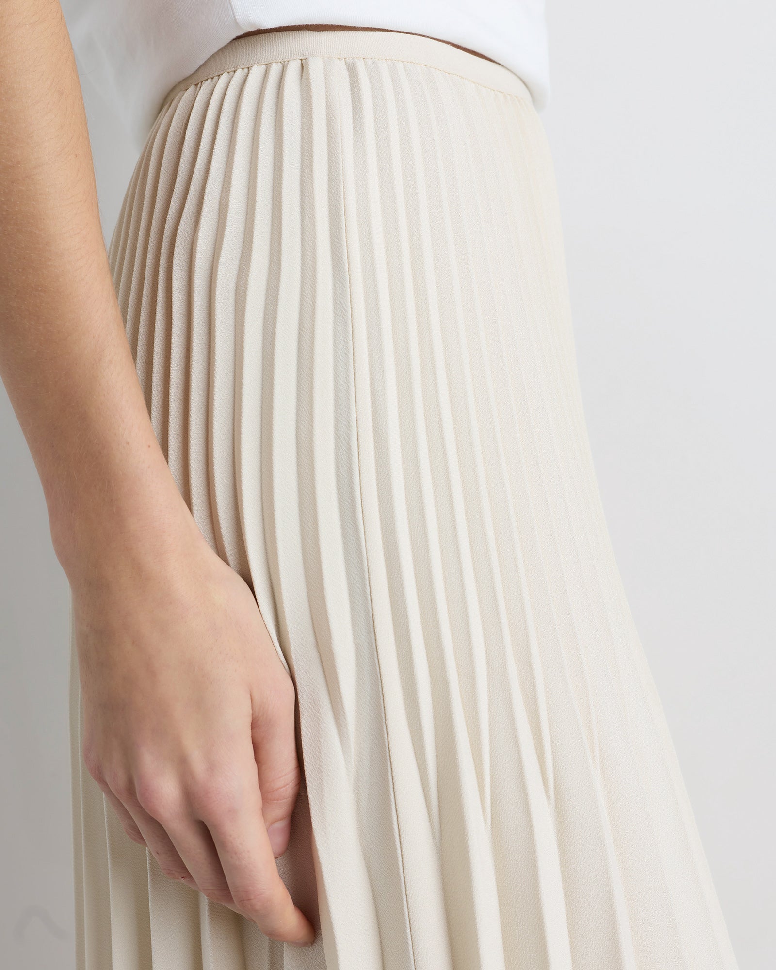 Quince Women's Pleated Matte Midi Skirt