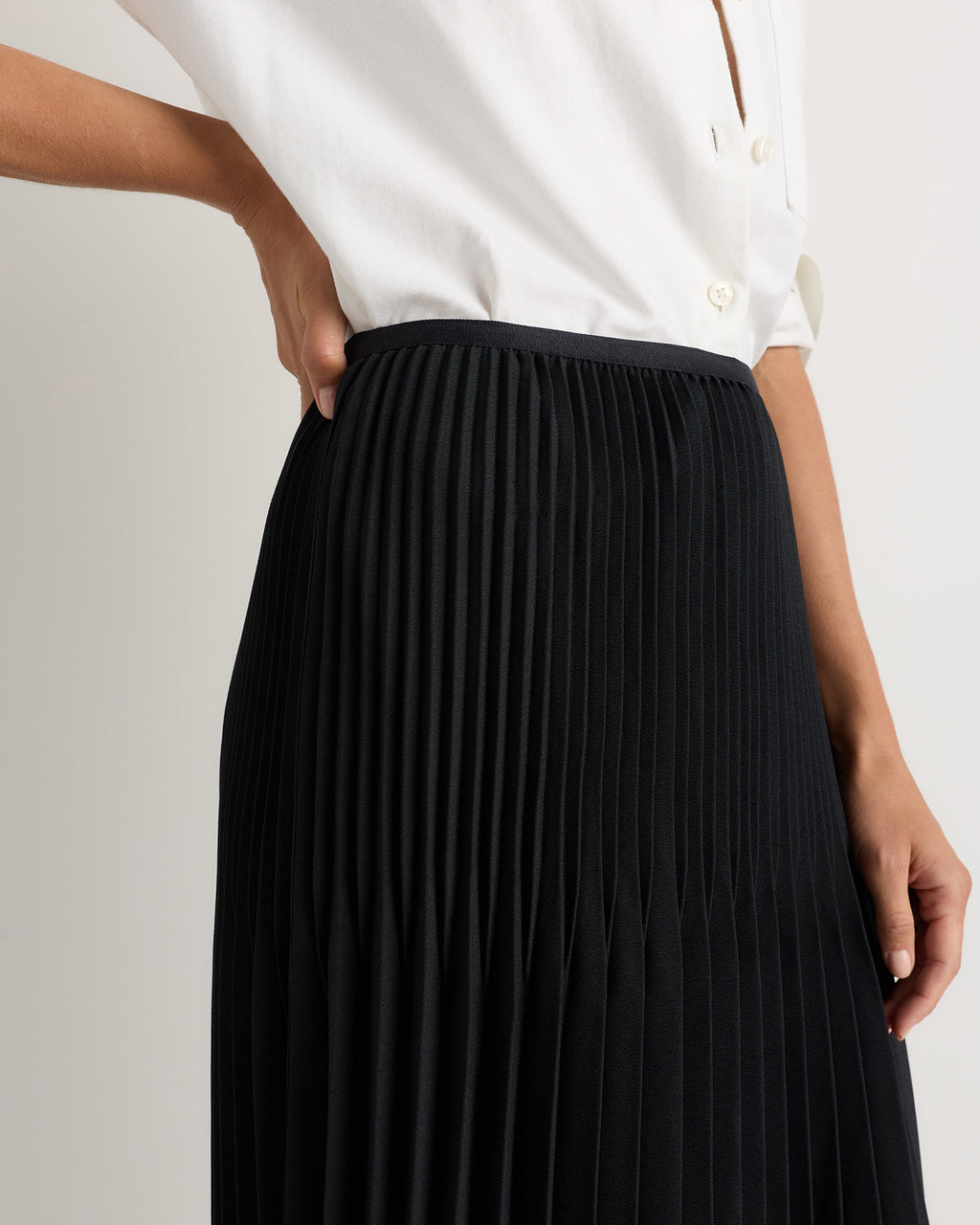 Quince Women's Pleated Matte Midi Skirt