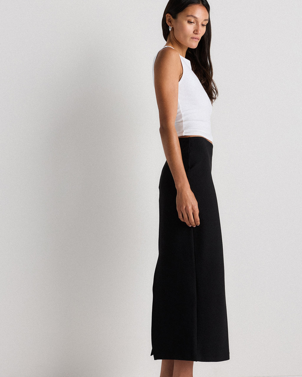 Quince Women's Ultra-Stretch Ponte Maxi Pencil Skirt