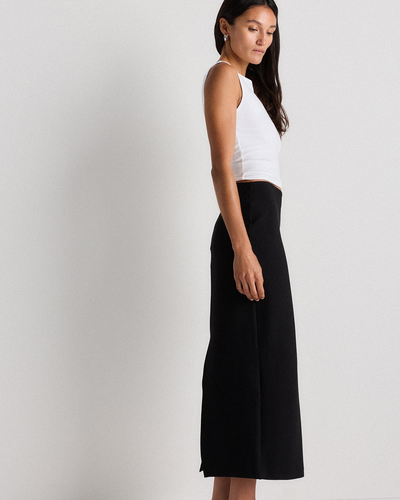 Quince Women's Ultra-Stretch Ponte Maxi Pencil Skirt