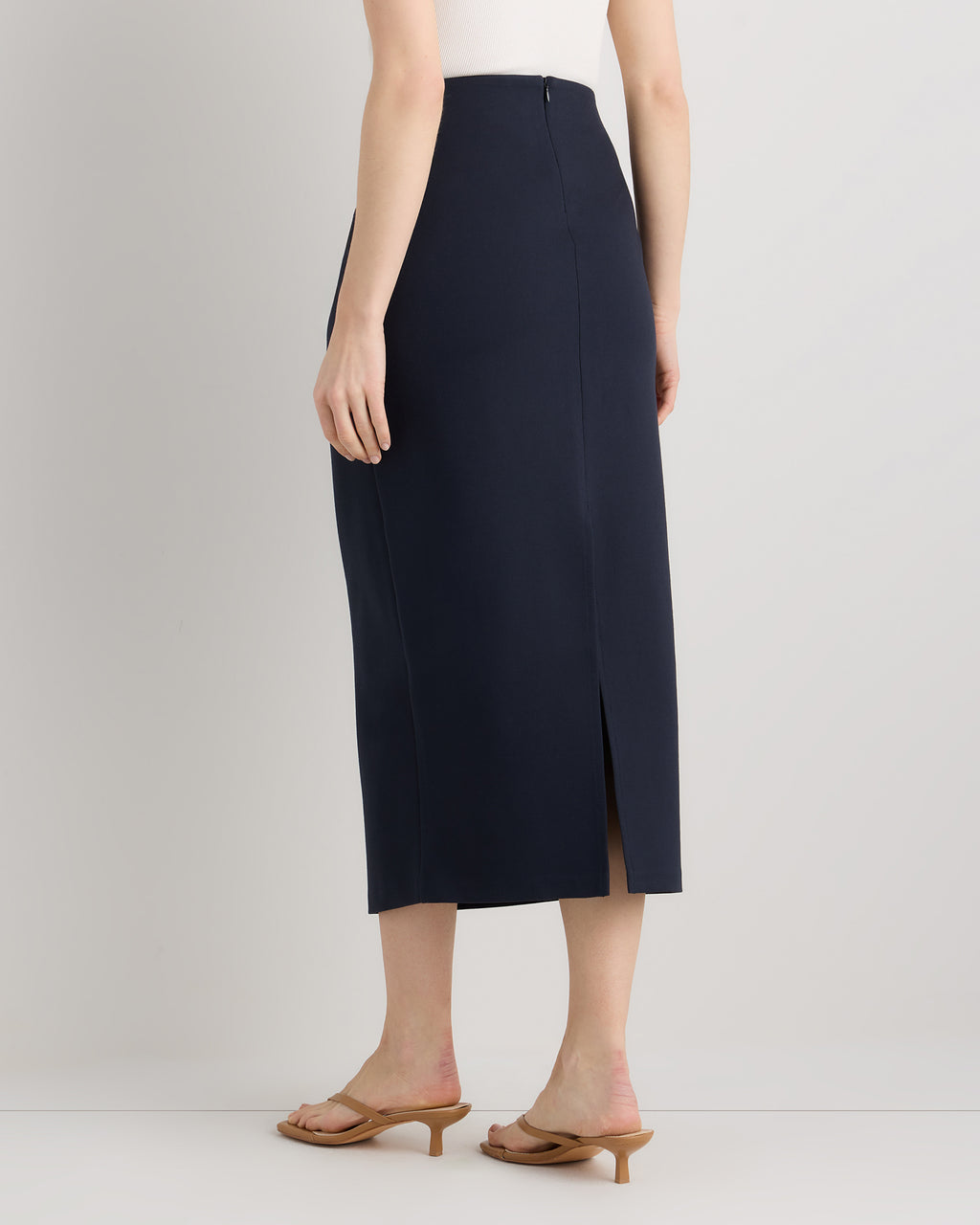 Quince Women's Ultra-Stretch Ponte Maxi Pencil Skirt