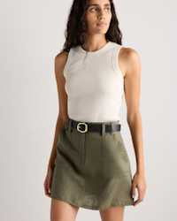 Quince Women's 100% European Linen Utility Skort