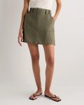 Quince Women's 100% European Linen Utility Skort