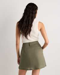 Quince Women's 100% European Linen Utility Skort