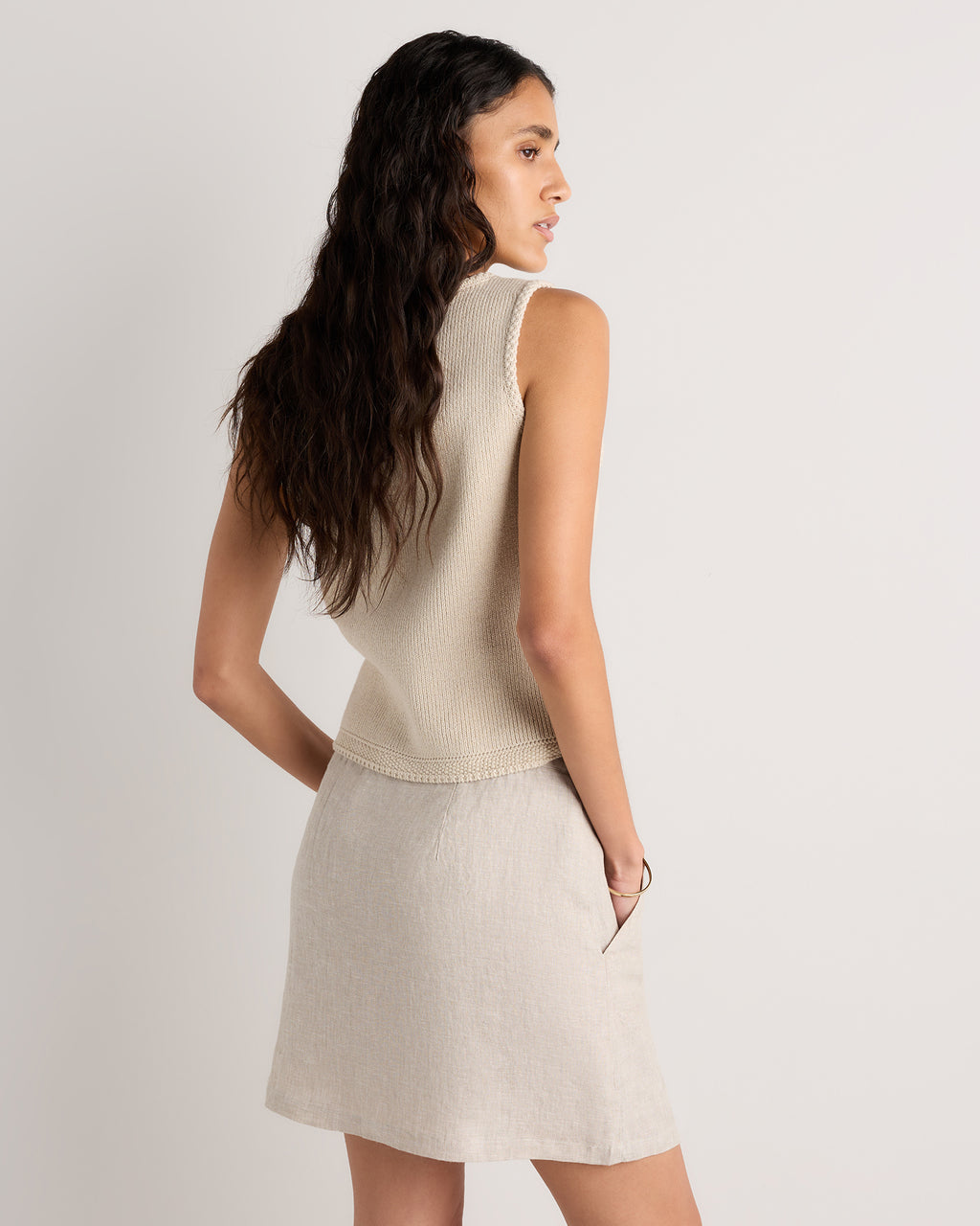 Quince Women's 100% European Linen Utility Skort