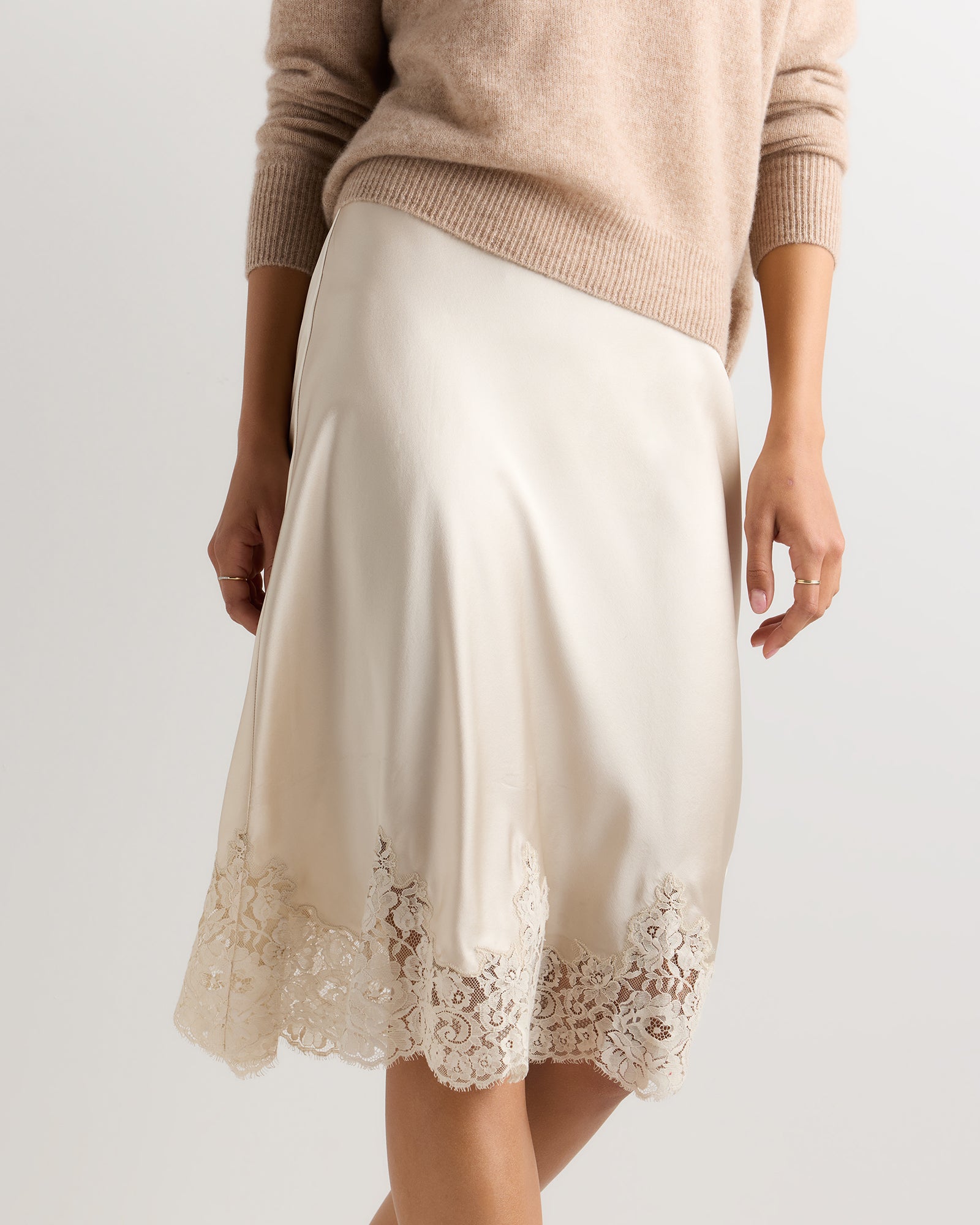 Quince Women's 100% Washable Silk Lace Skirt